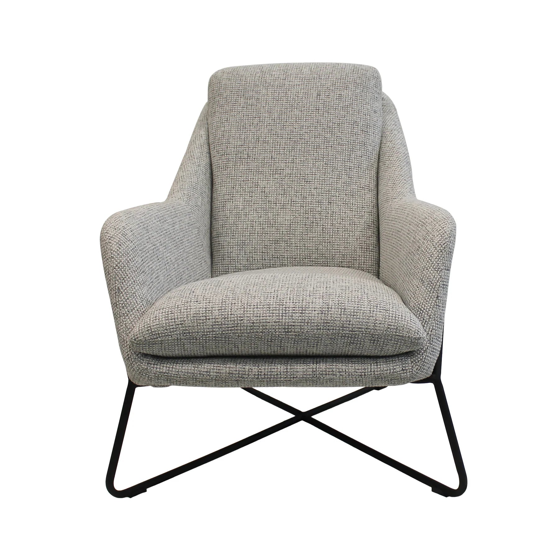 ROMEO LOUNGE CHAIR - LIGHT GREY TWEED