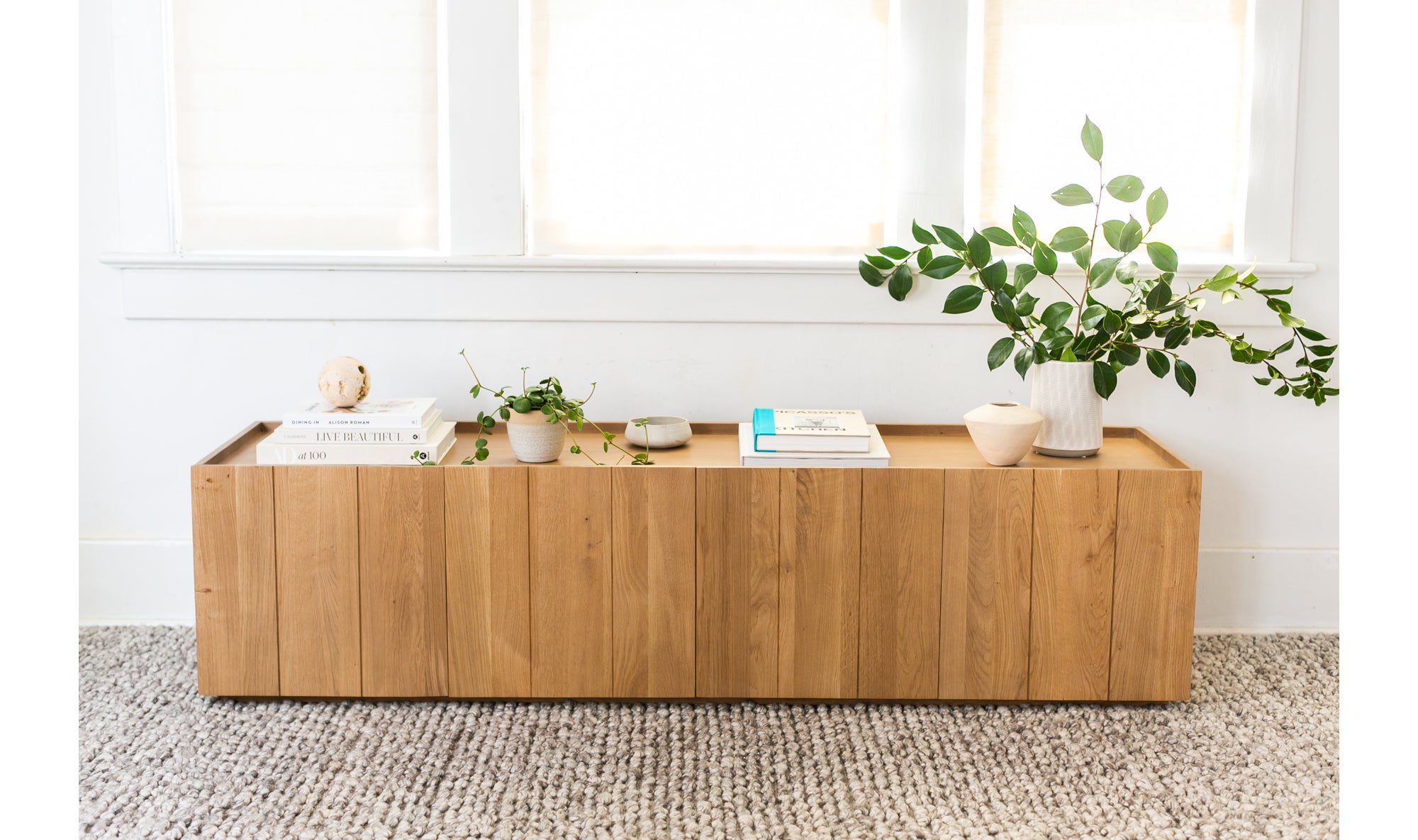 PLANK MEDIA CABINET NATURAL