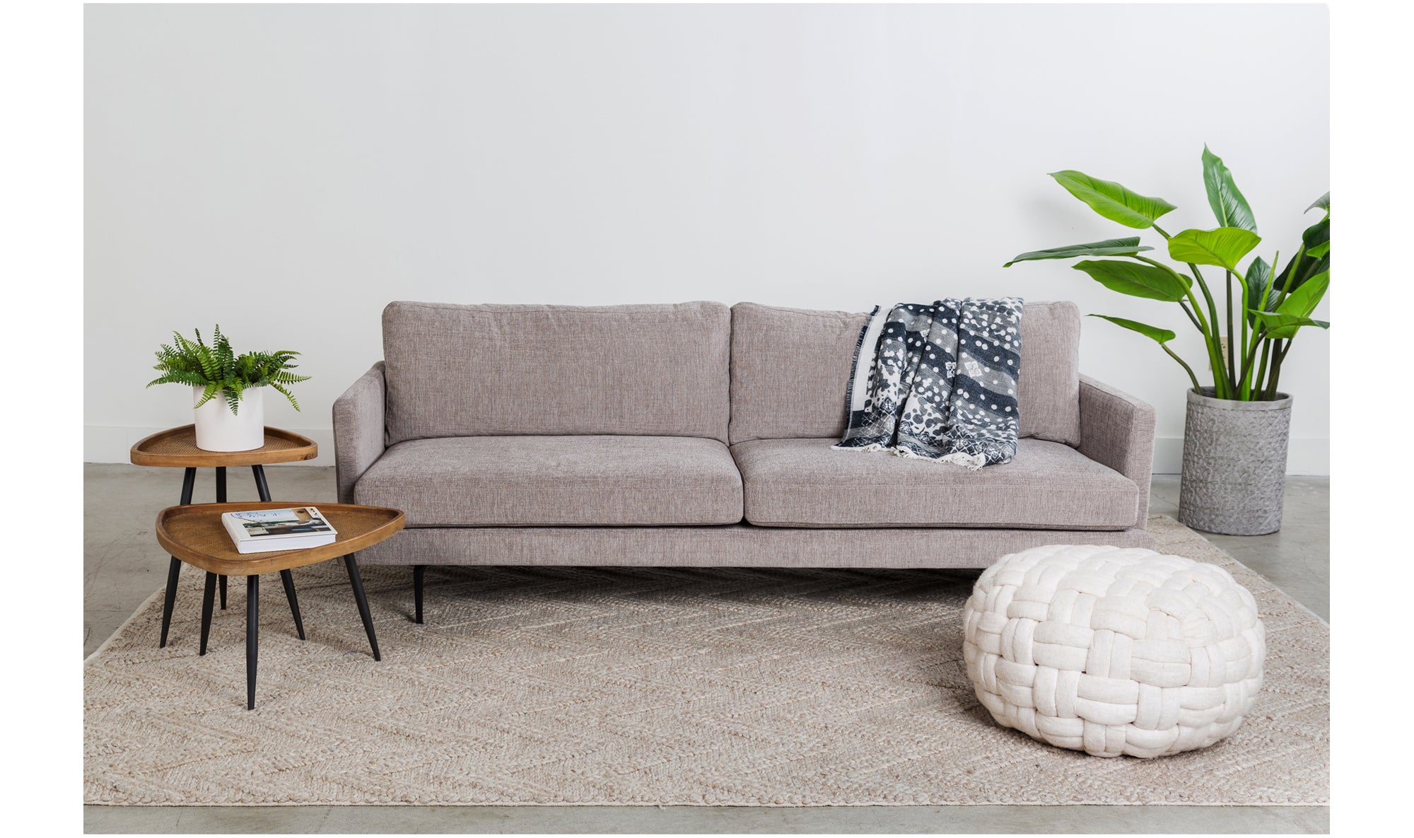 ROLLO RATTAN COFFEE TABLE