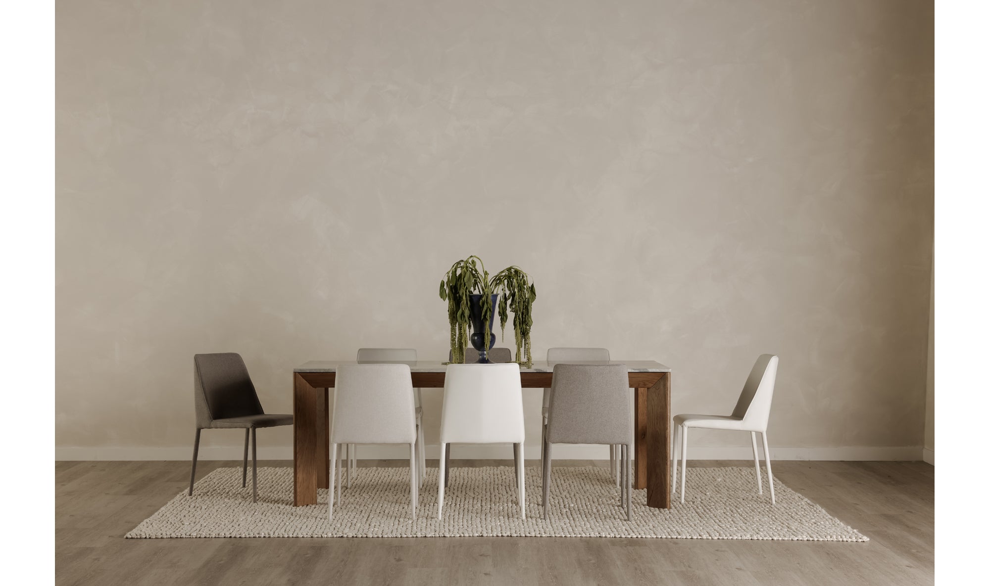 ANGLE MARBLE DINING TABLE RECTANGULAR LARGE