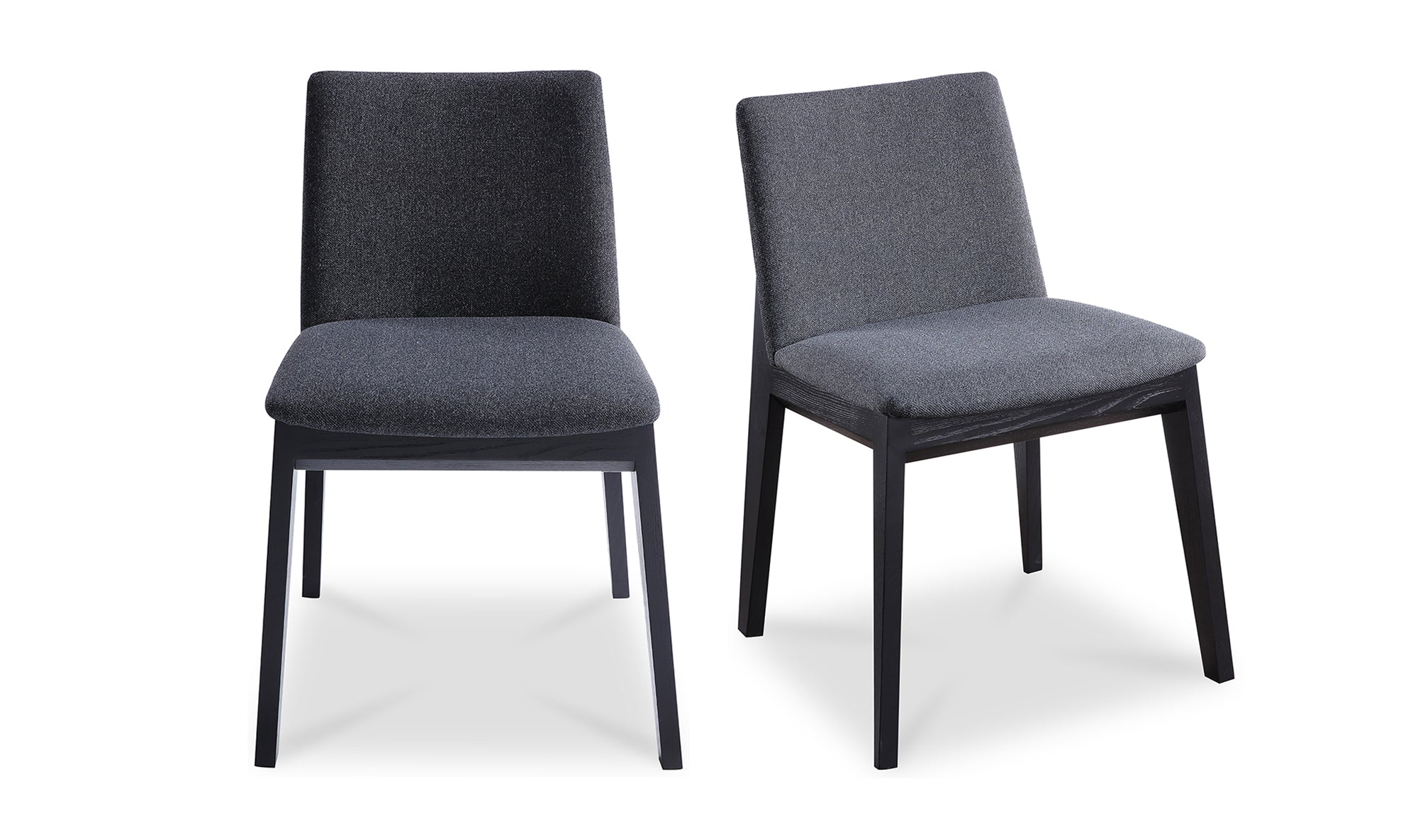 DECO ASH DINING CHAIR CHARCOAL-SET OF TWO