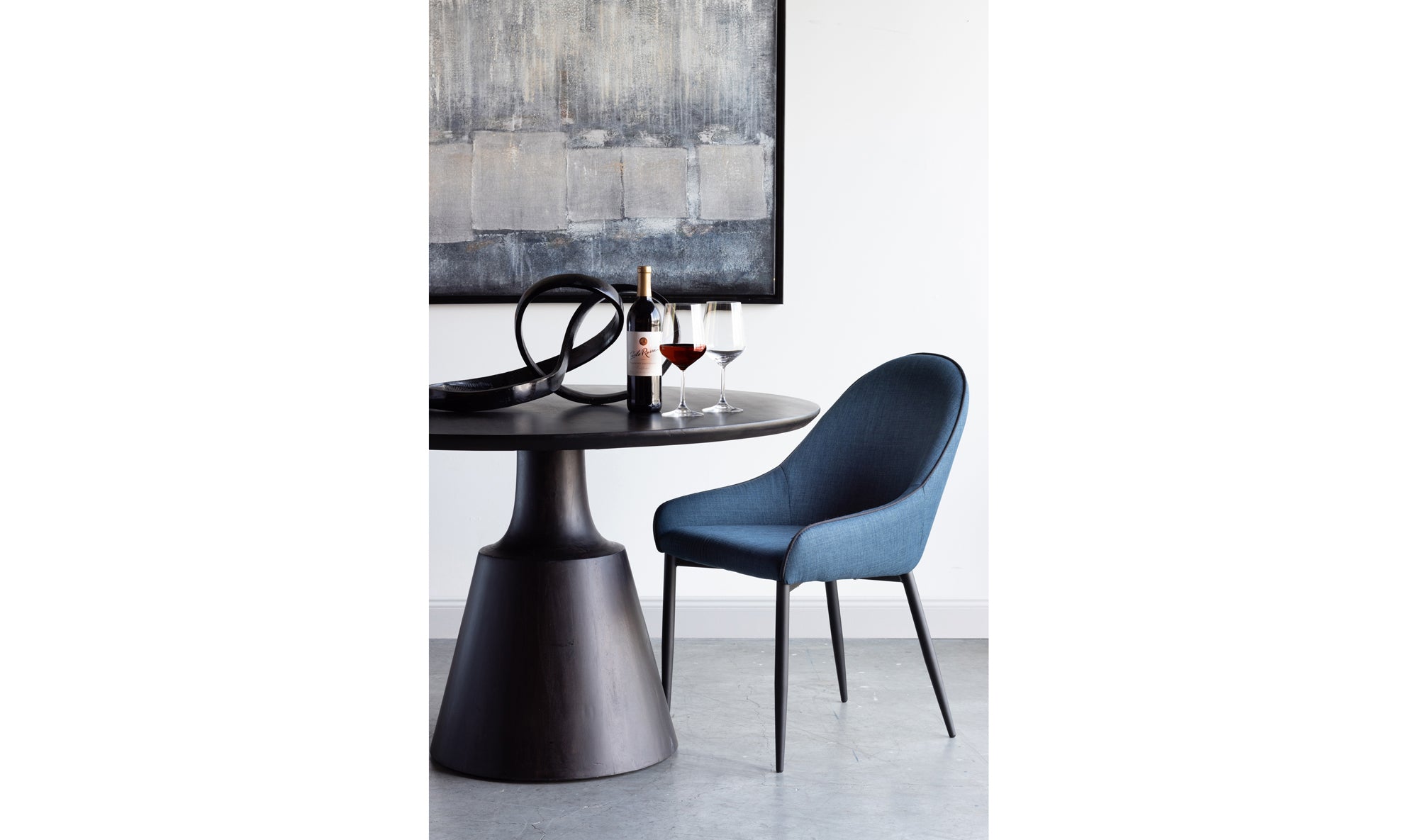 LAPIS DINING CHAIR DARK BLUE-SET OF TWO