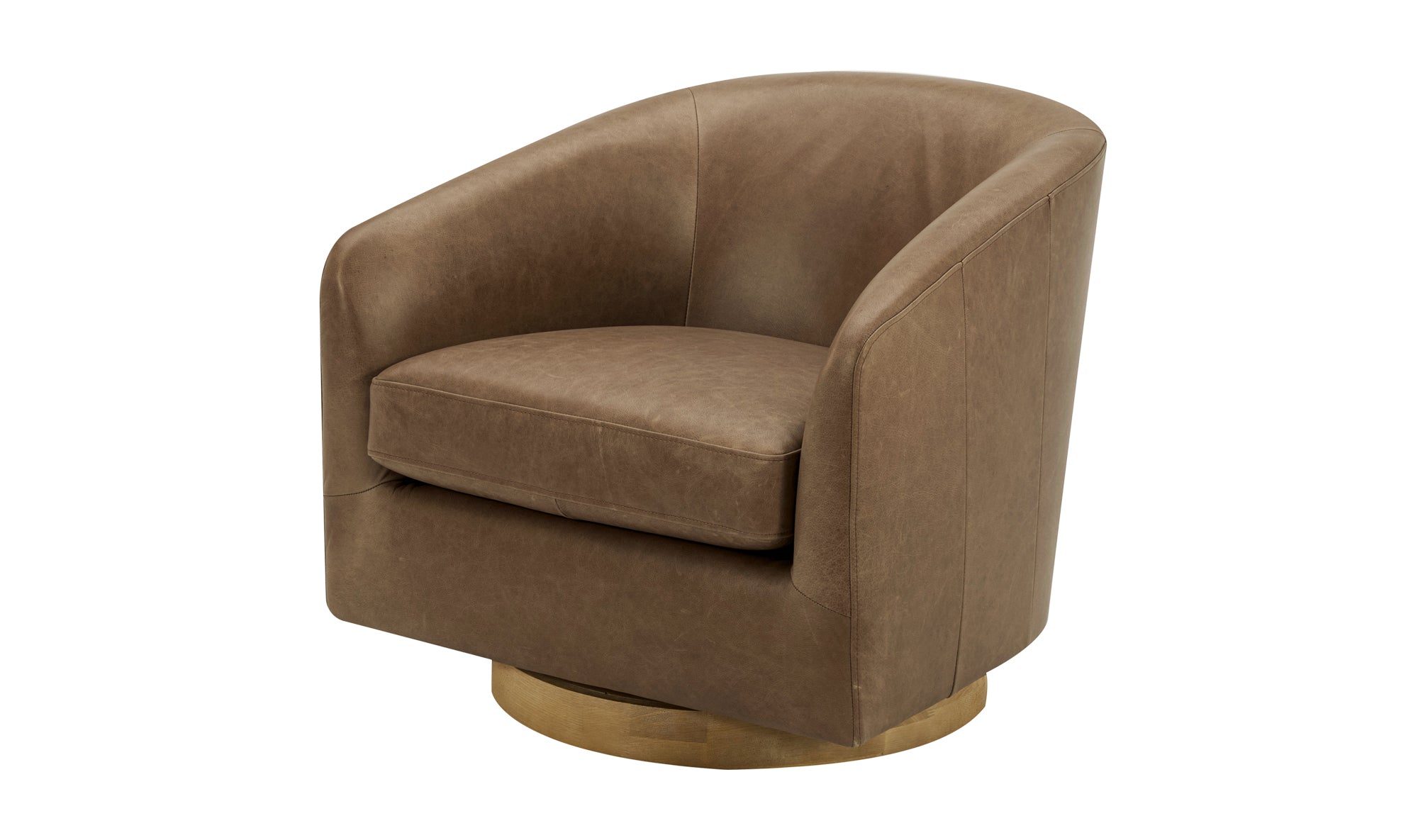 OSCY LEATHER SWIVEL CHAIR