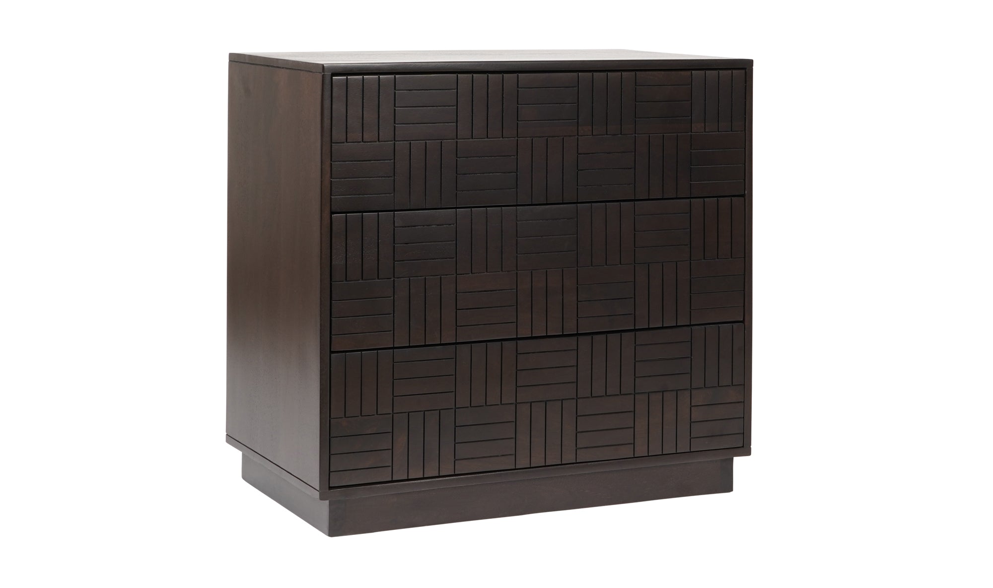 DENMAN 3 DRAWER NIGHTSTAND DARK BROWN