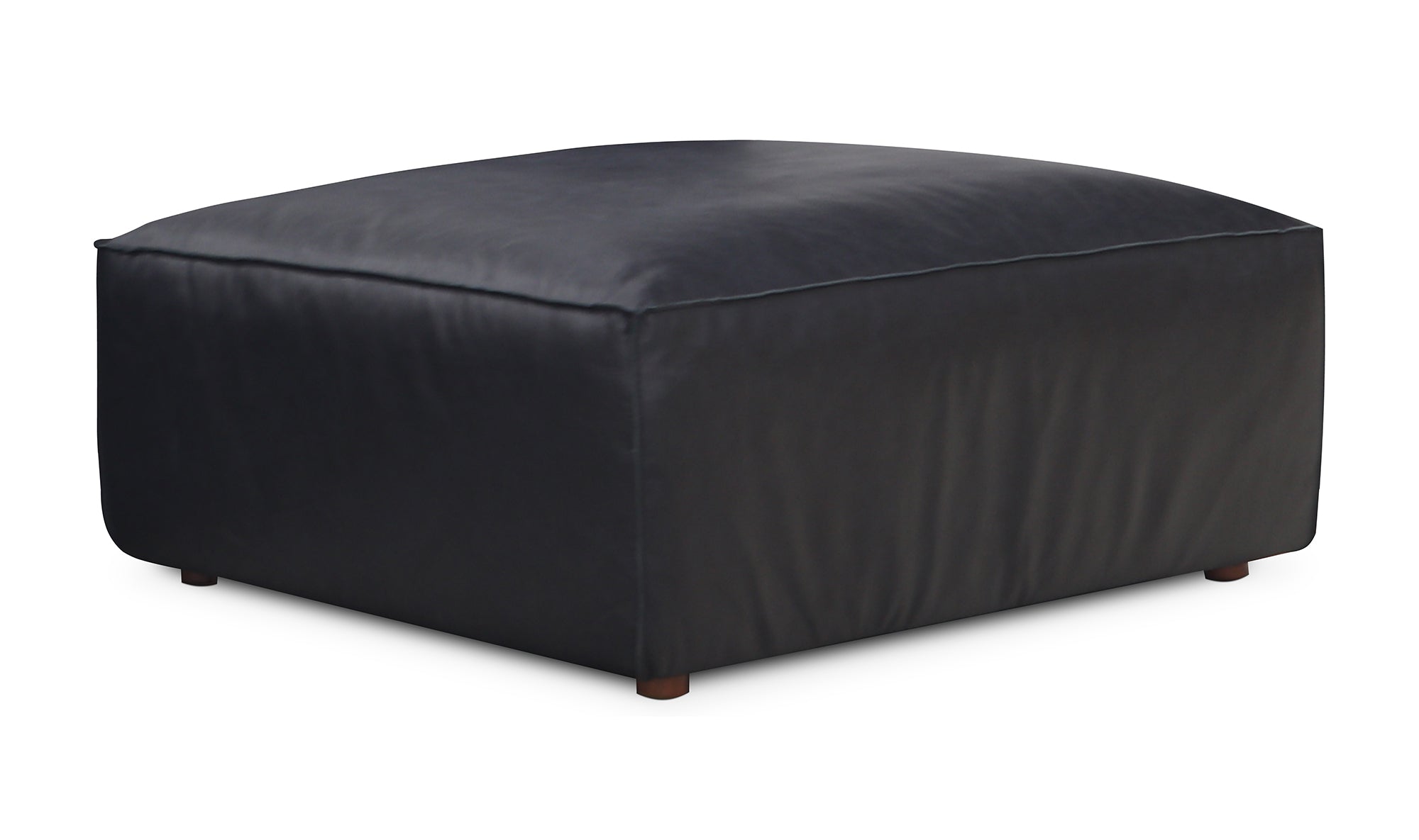 FORM OTTOMAN VANTAGE BLACK LEATHER