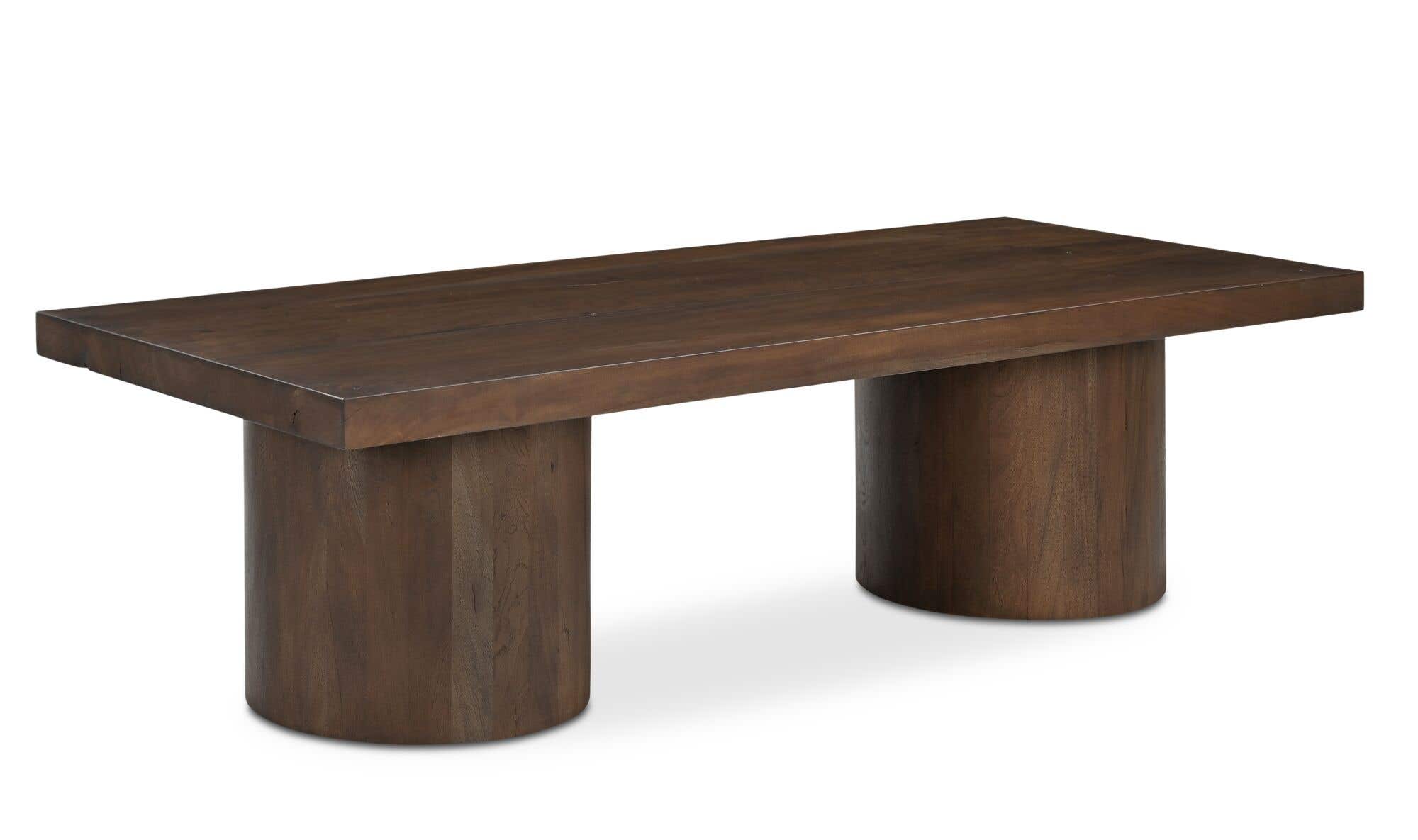 60" Warm Brown Mango Wood Coffee Table