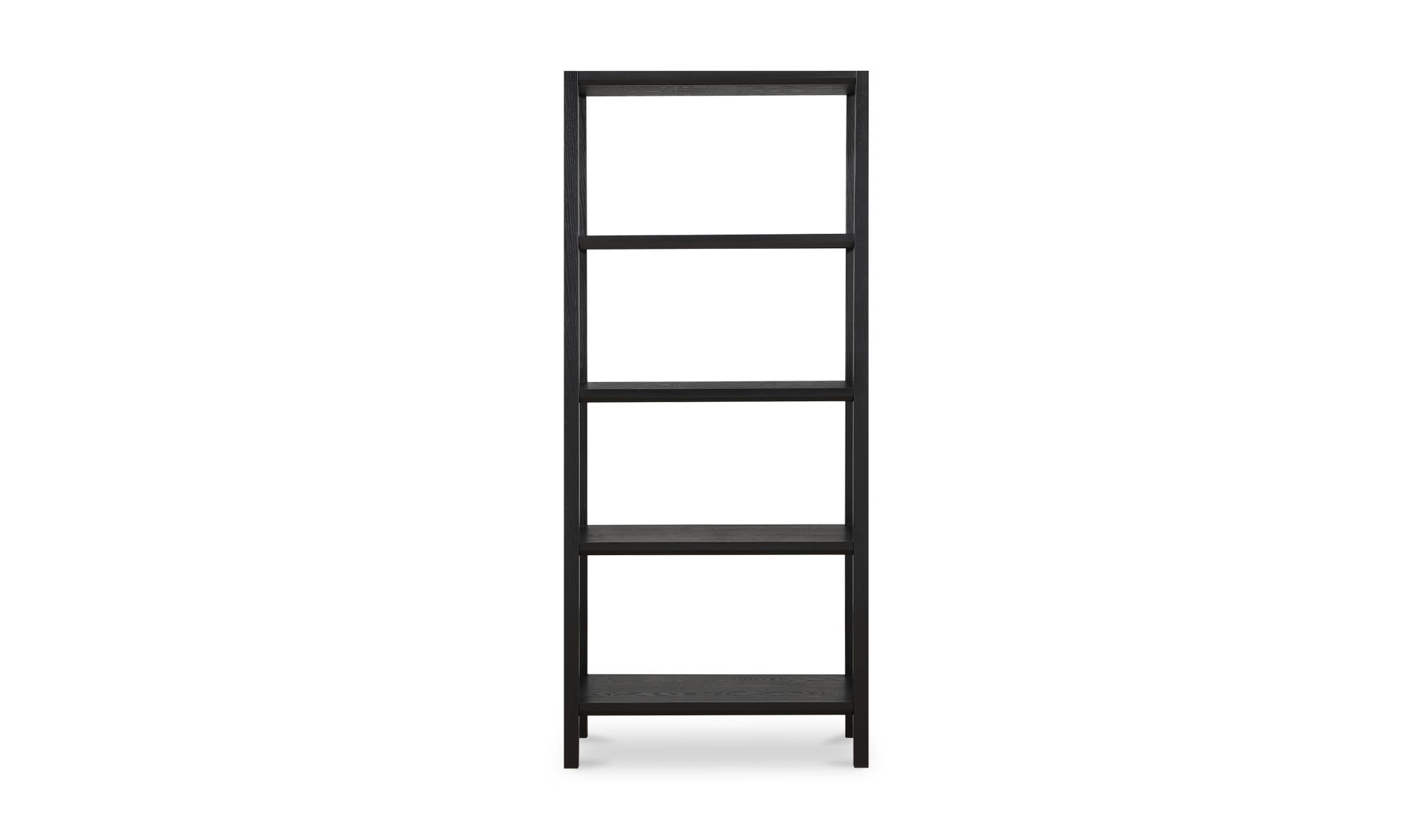 35" Black Bookcase