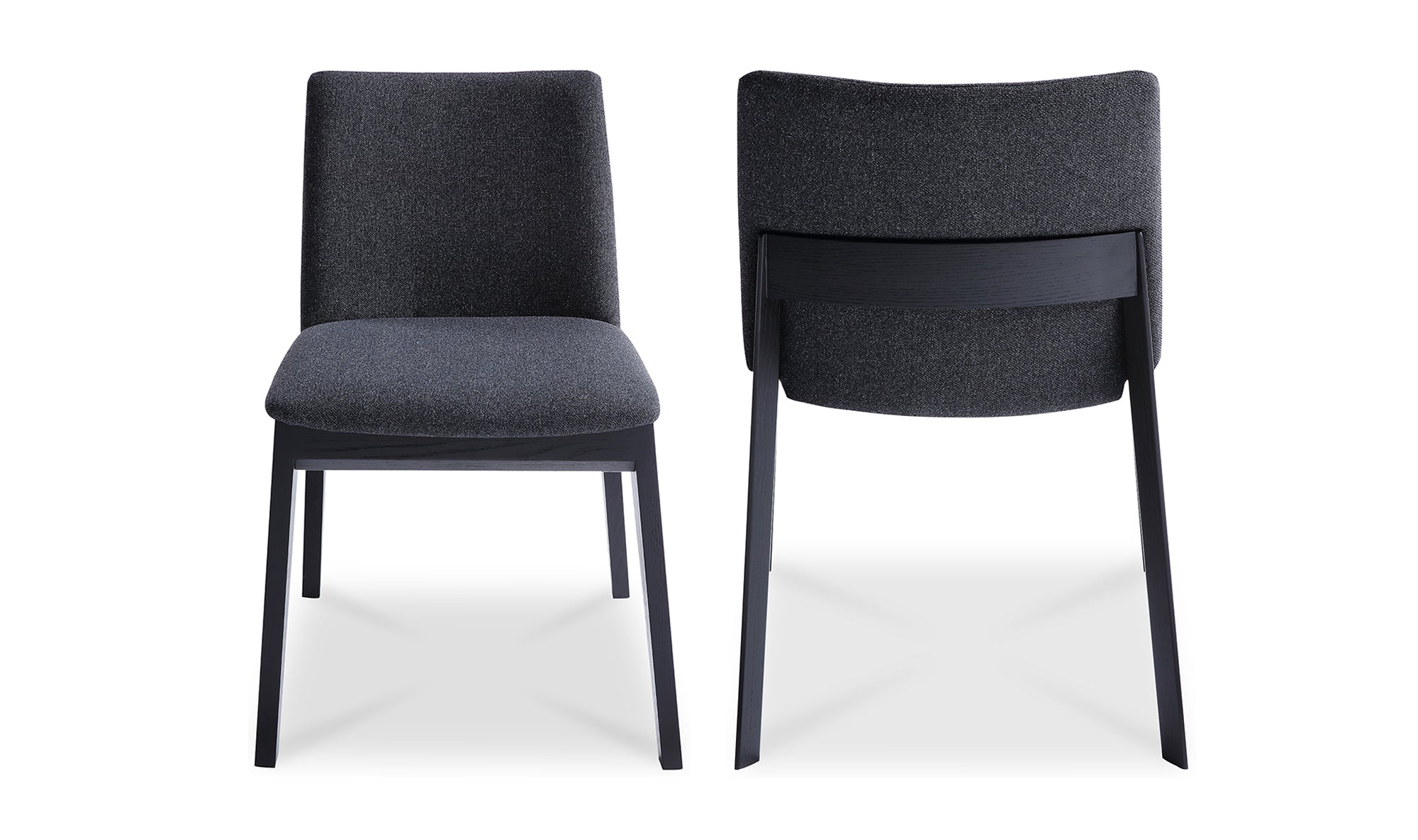 DECO ASH DINING CHAIR CHARCOAL-SET OF TWO