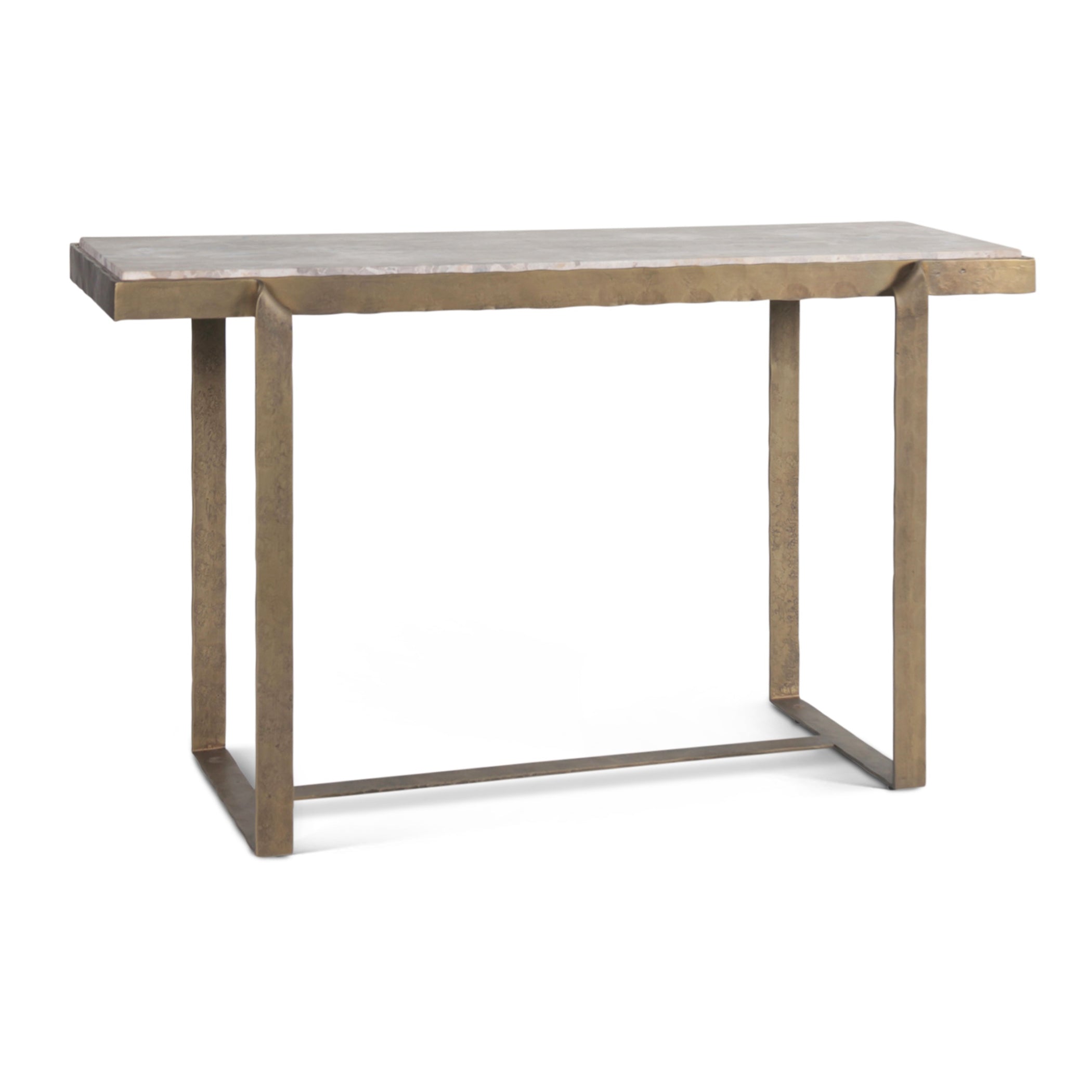 52" Capri Beige Marble Console Table