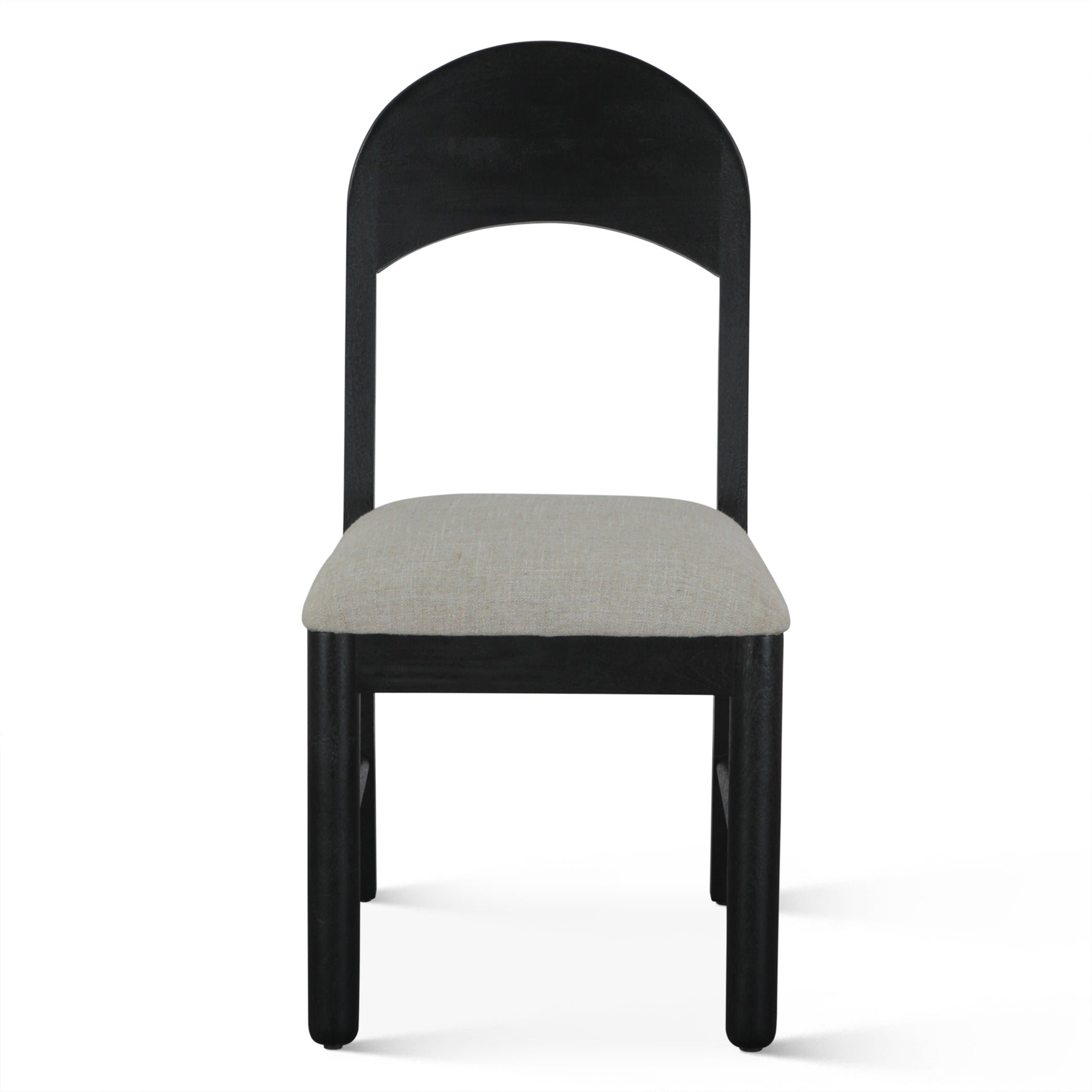 18" Upholstered Dining Chair in Black