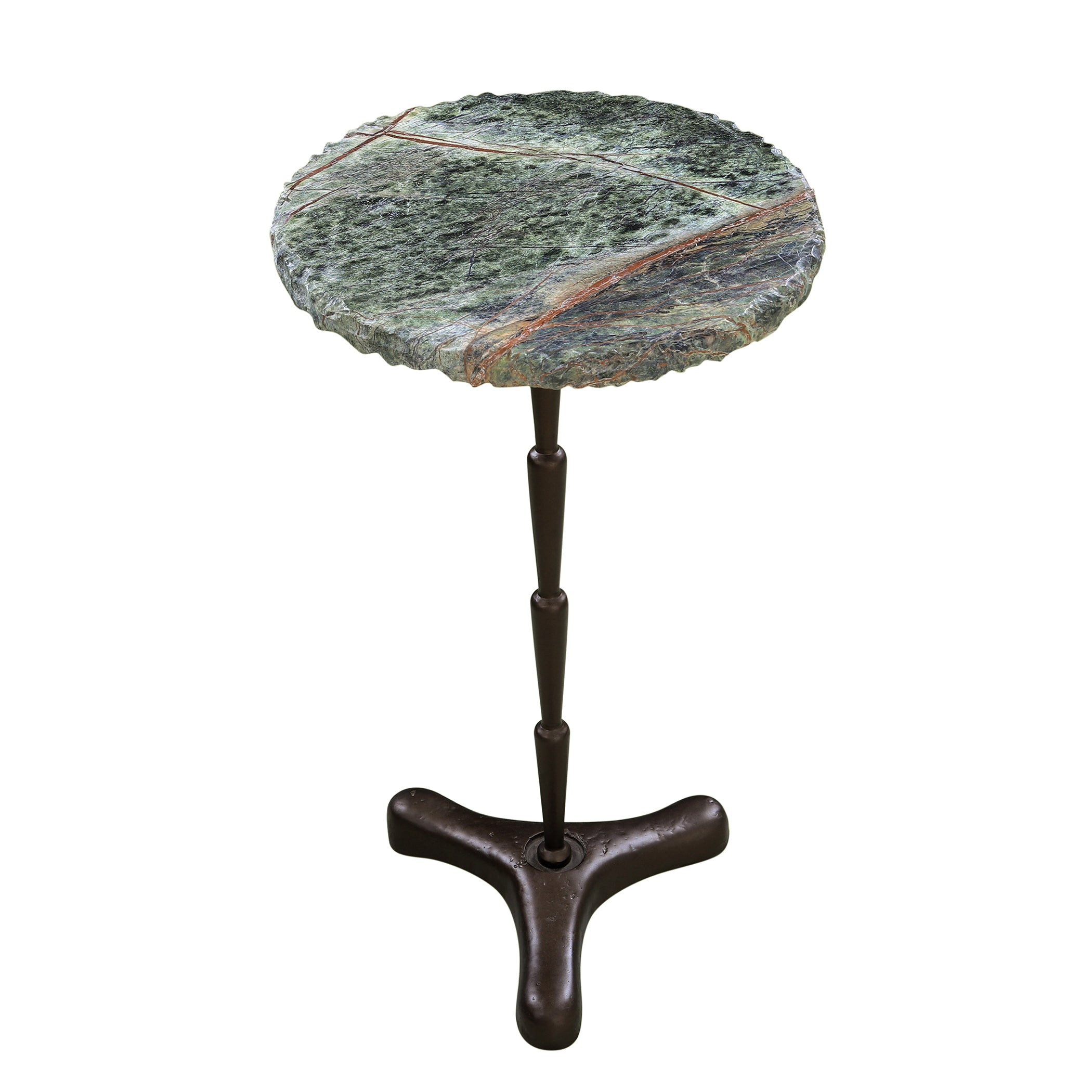 14" Green Bidasar Marble Accent Table