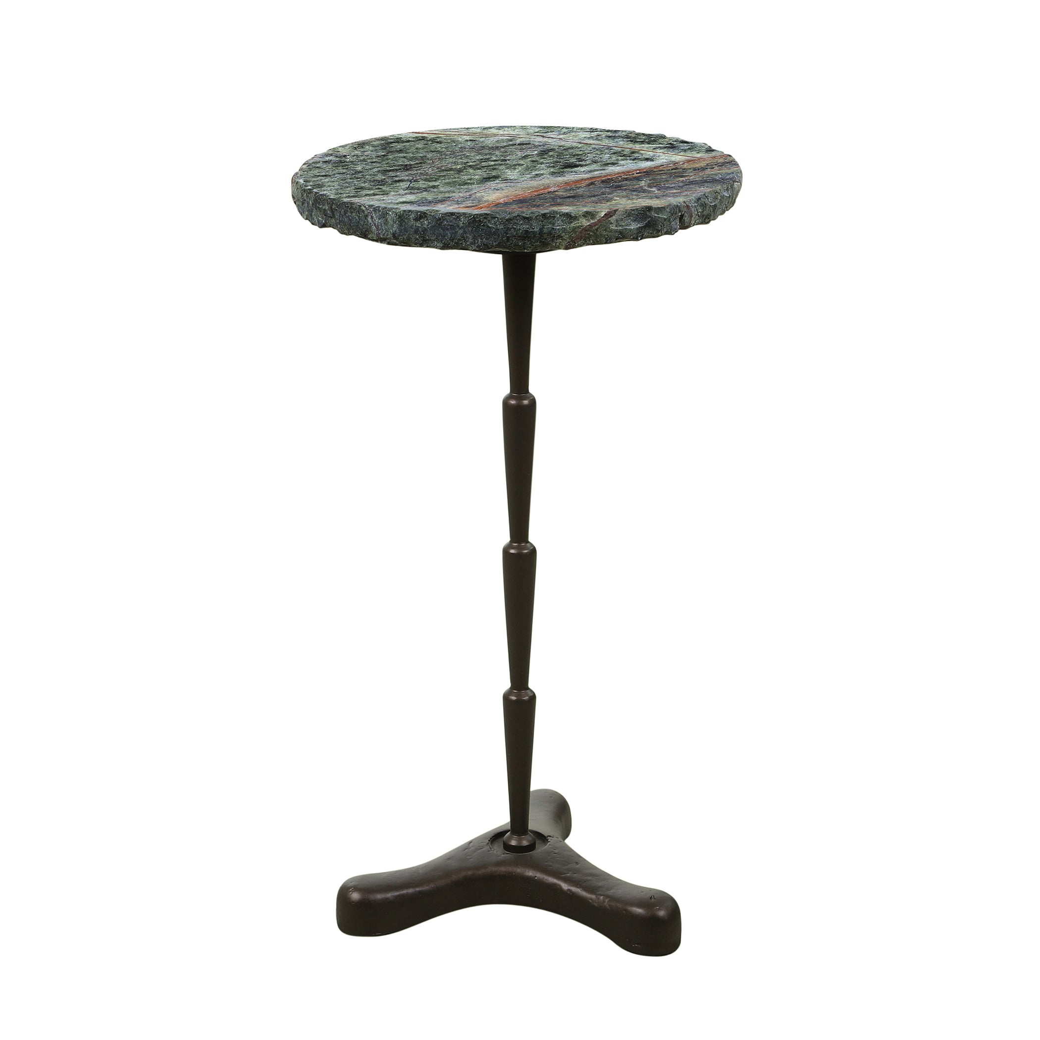 14" Green Bidasar Marble Accent Table