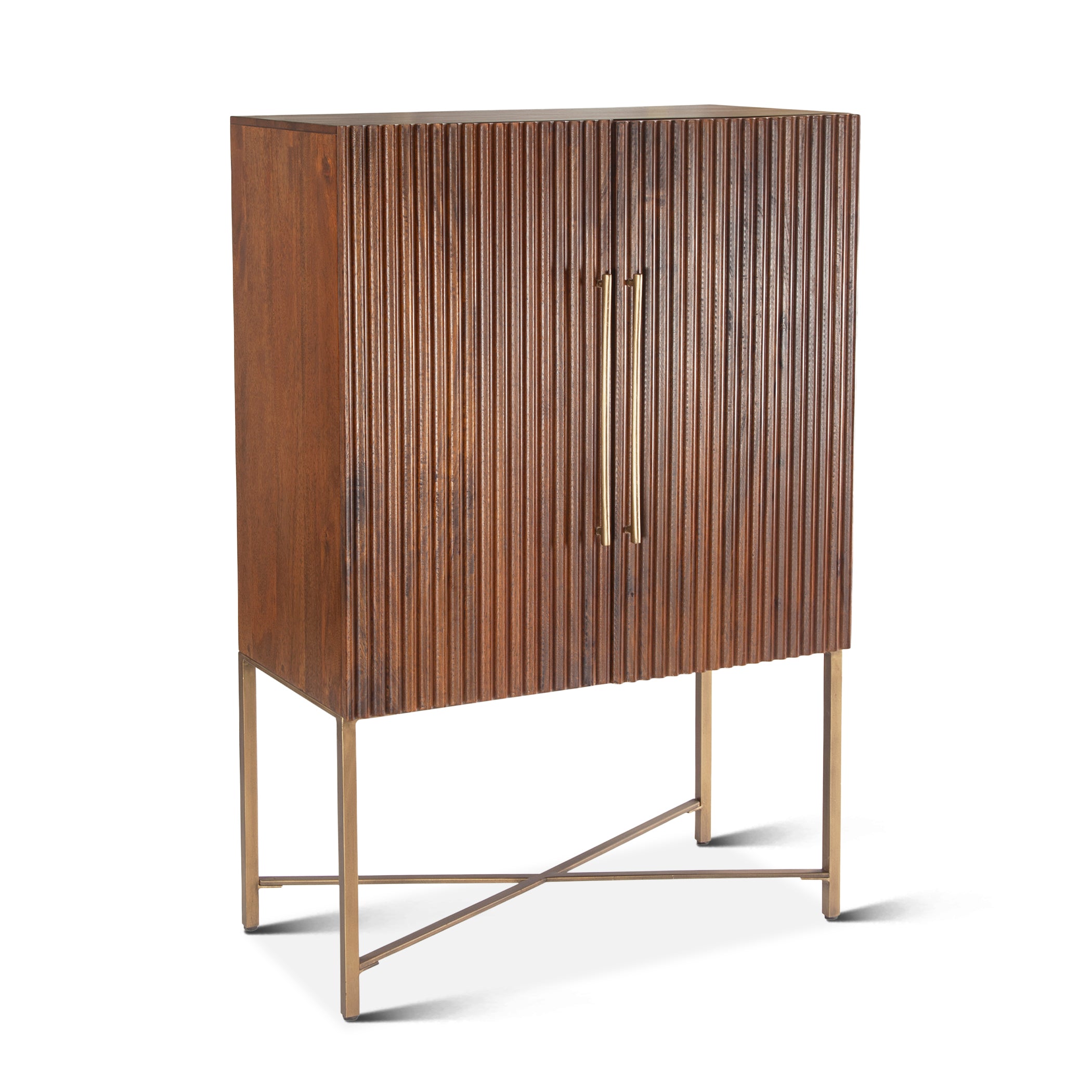 39" Honey Brown Bar Cabinet