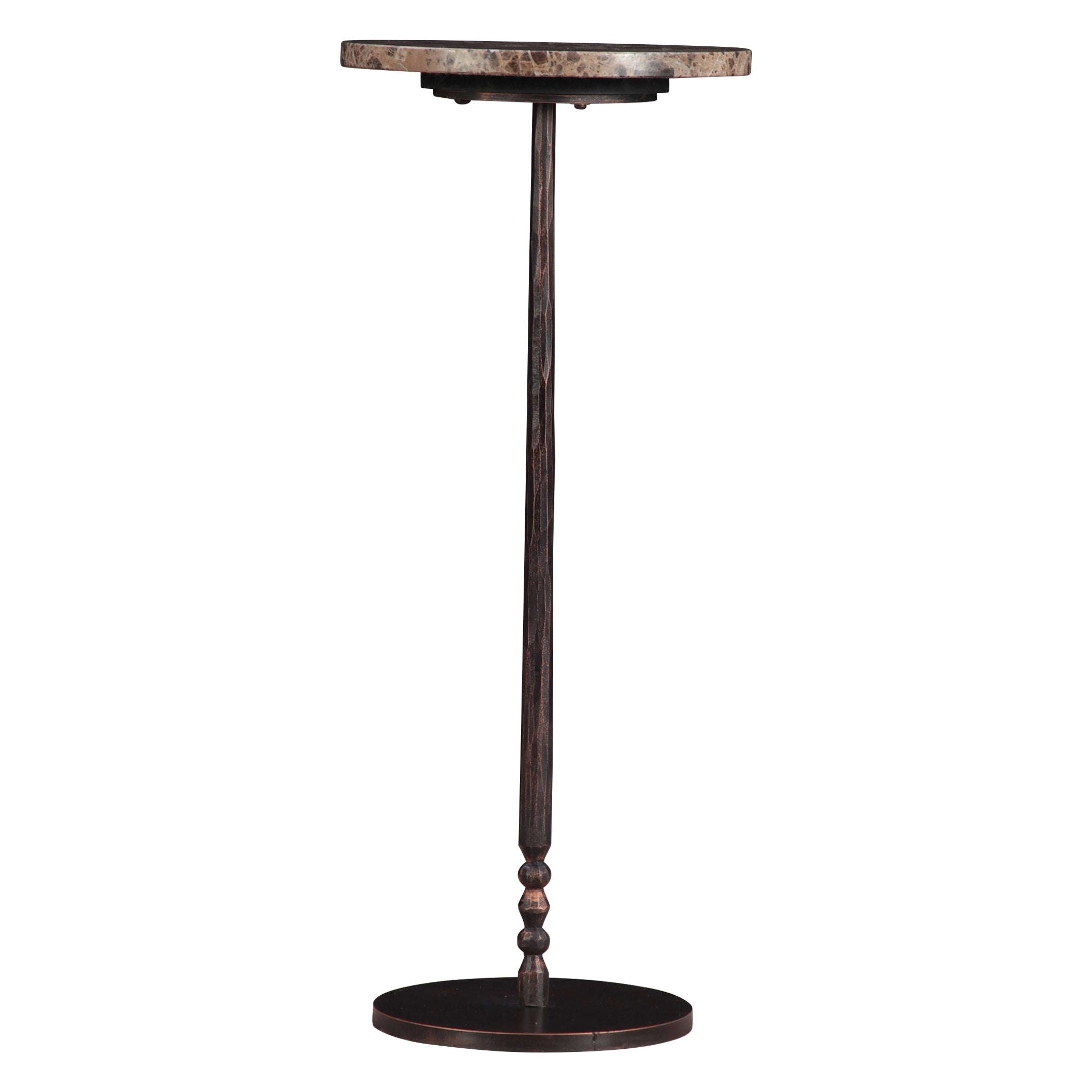 10" Dark Emperador Marble Side Table