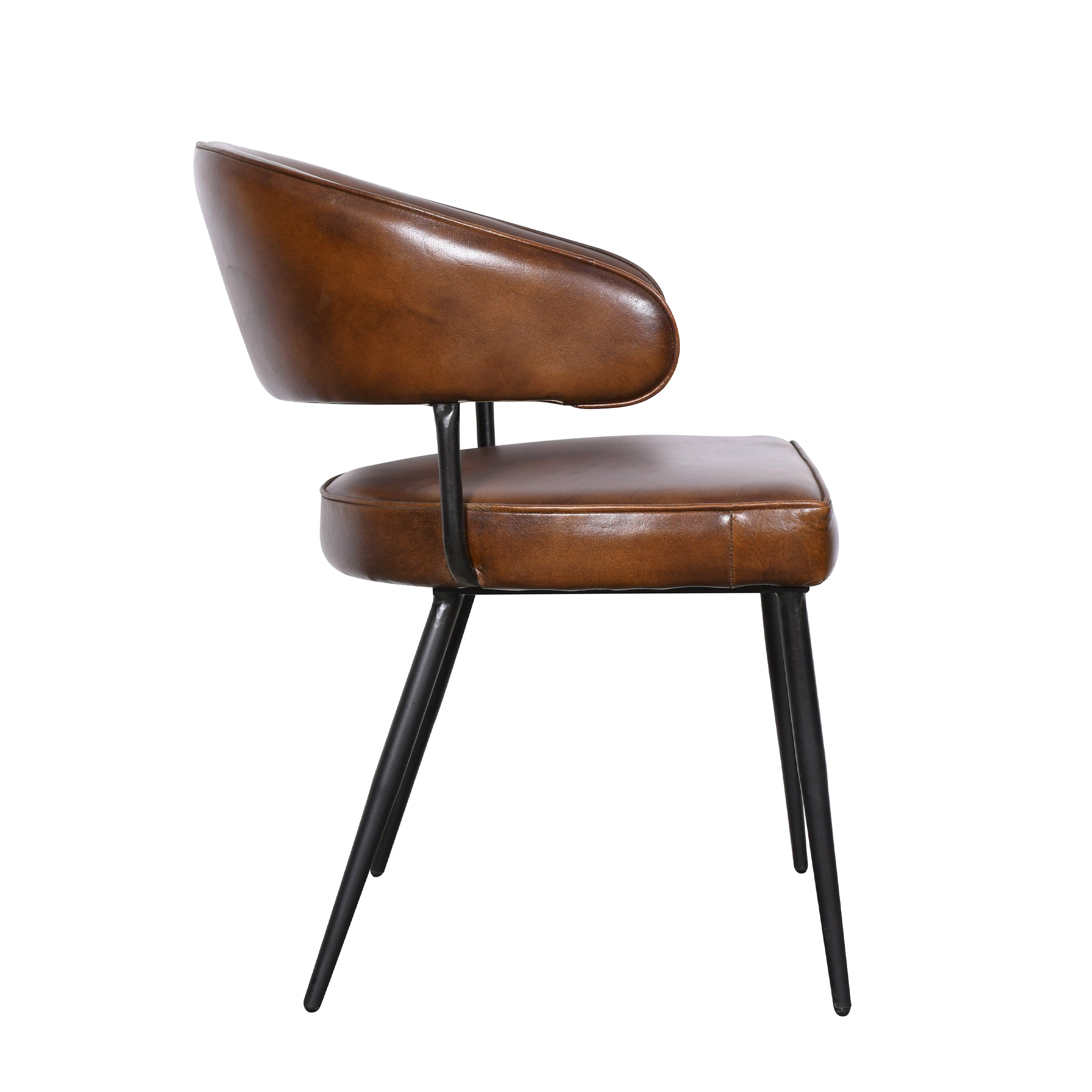 23" Armchair in Hand Washed Chestnut Leather