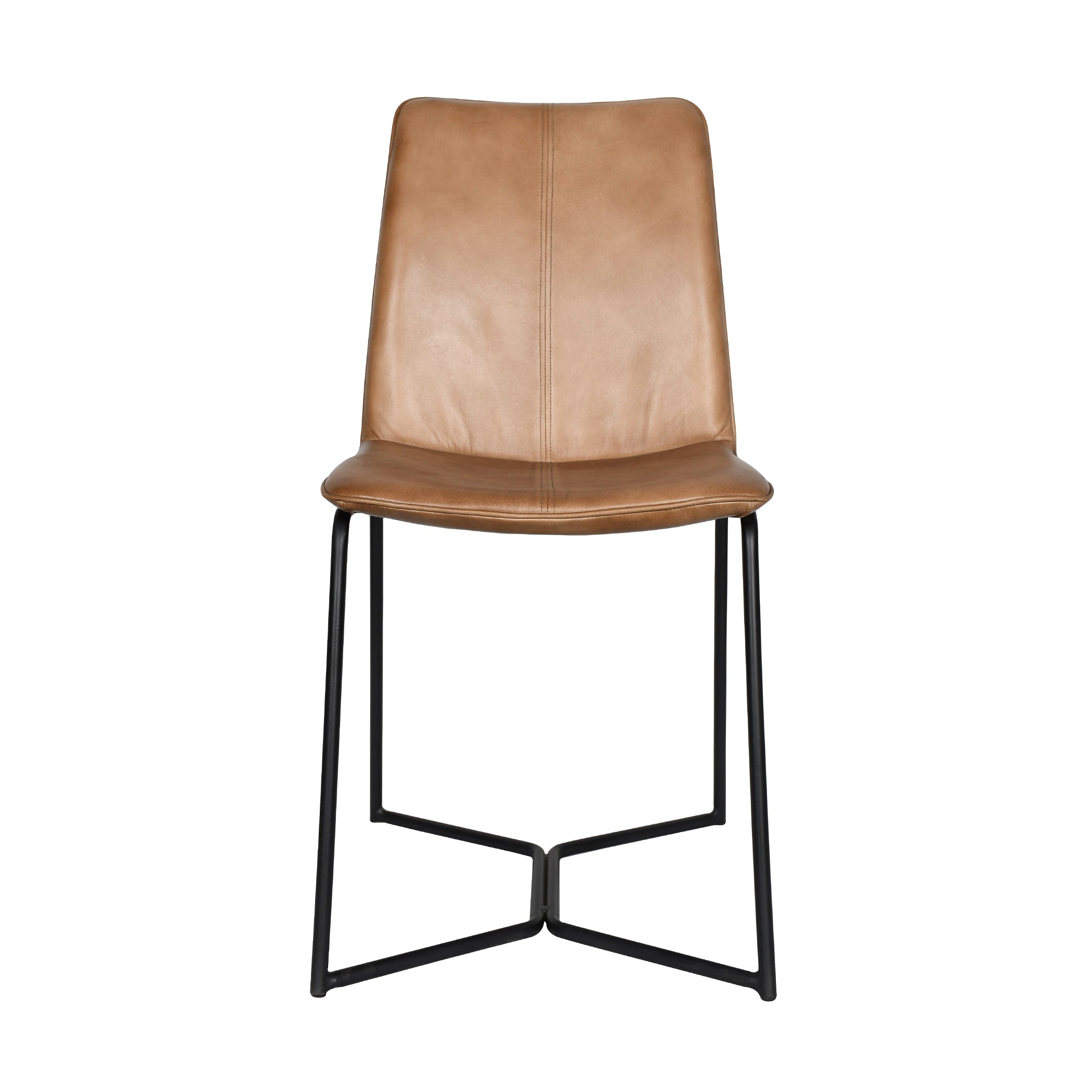 18" Dining Chair in Hand Washed Taupe Leather