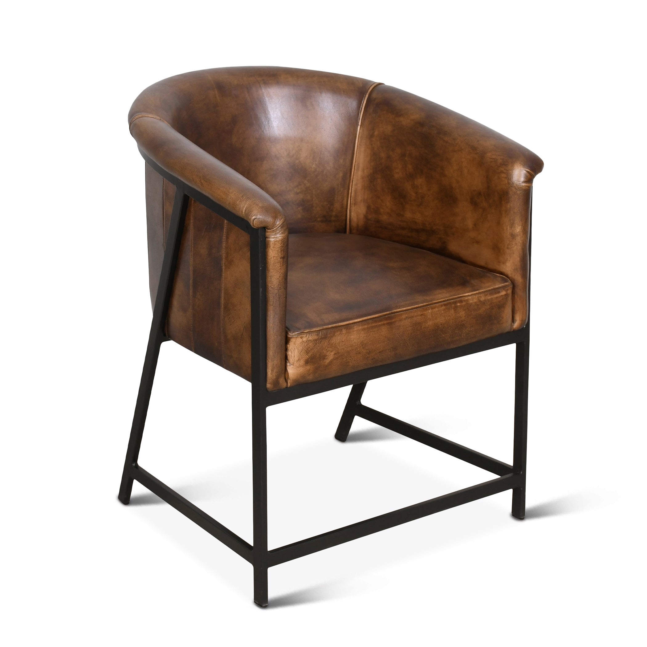 22" Armchair in Antique Whiskey Leather