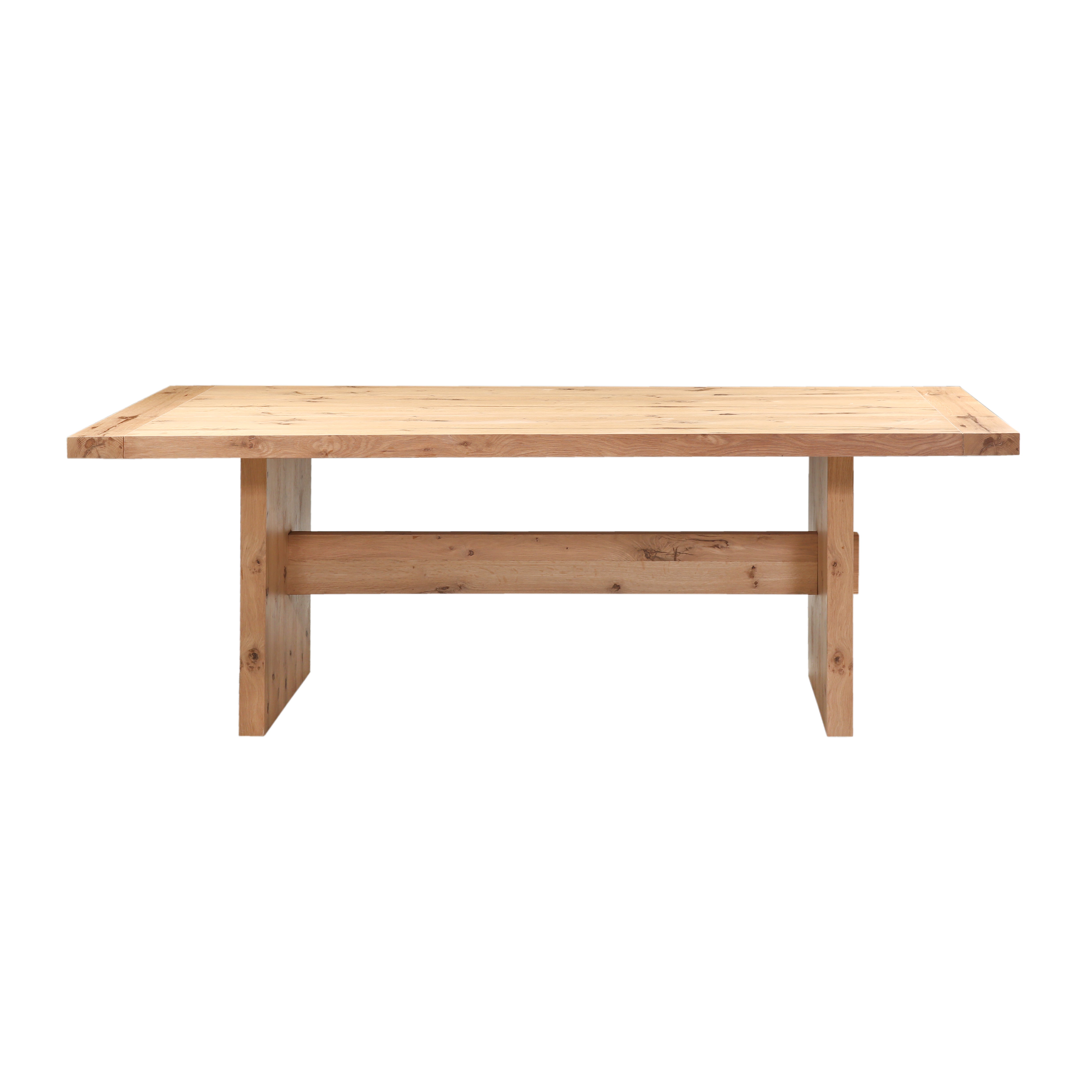 85" Natural Distressed Oak Dining Table