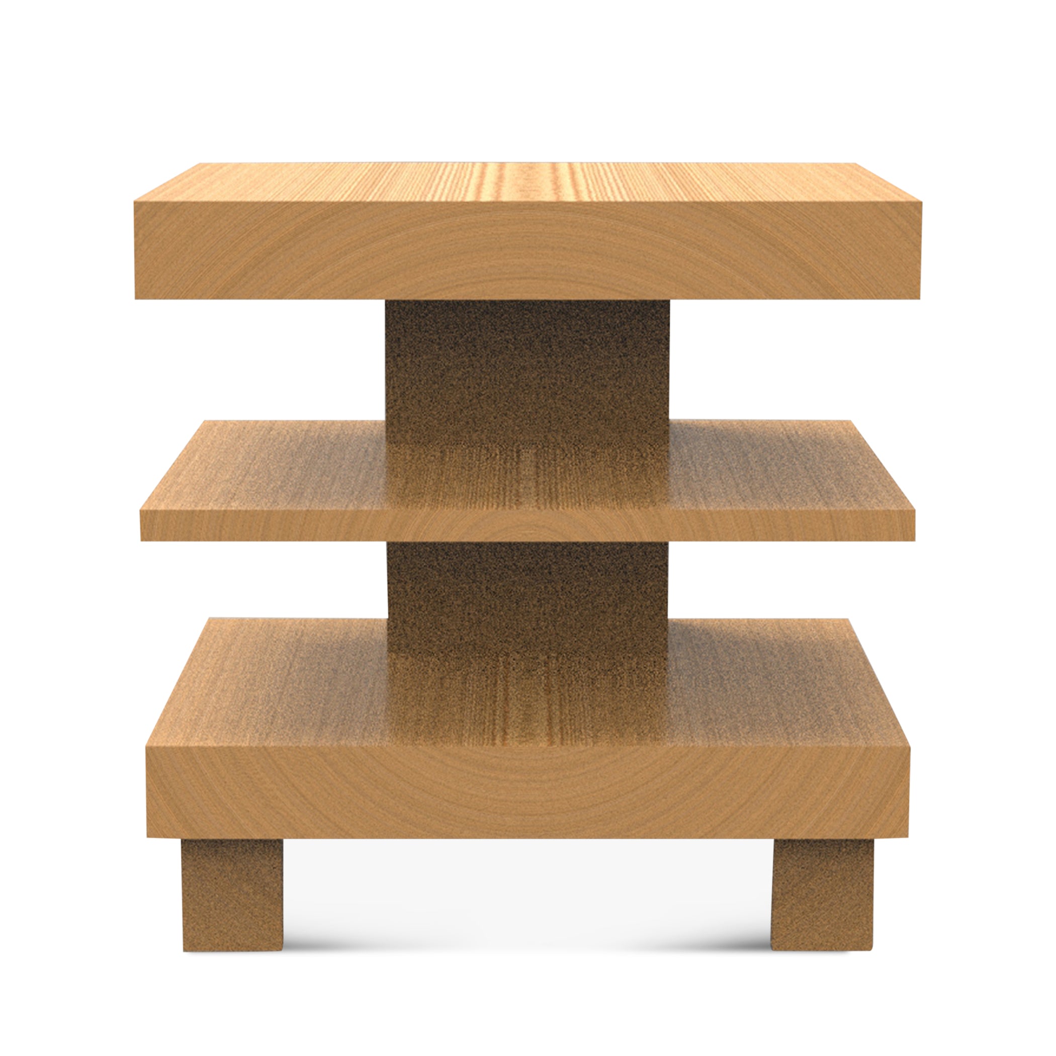 23" Natural Distressed Oak Side Table