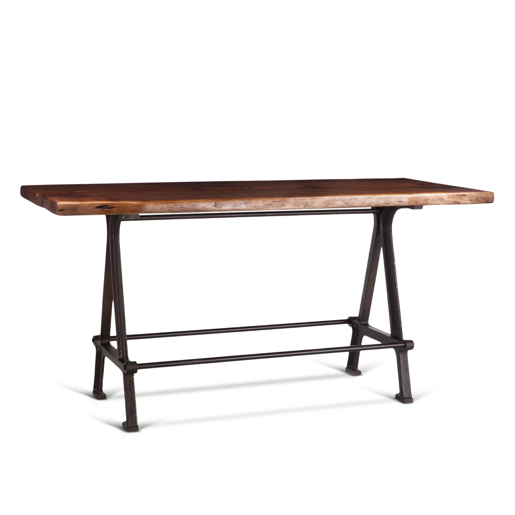 72" Walnut Acacia Wood Gathering Table