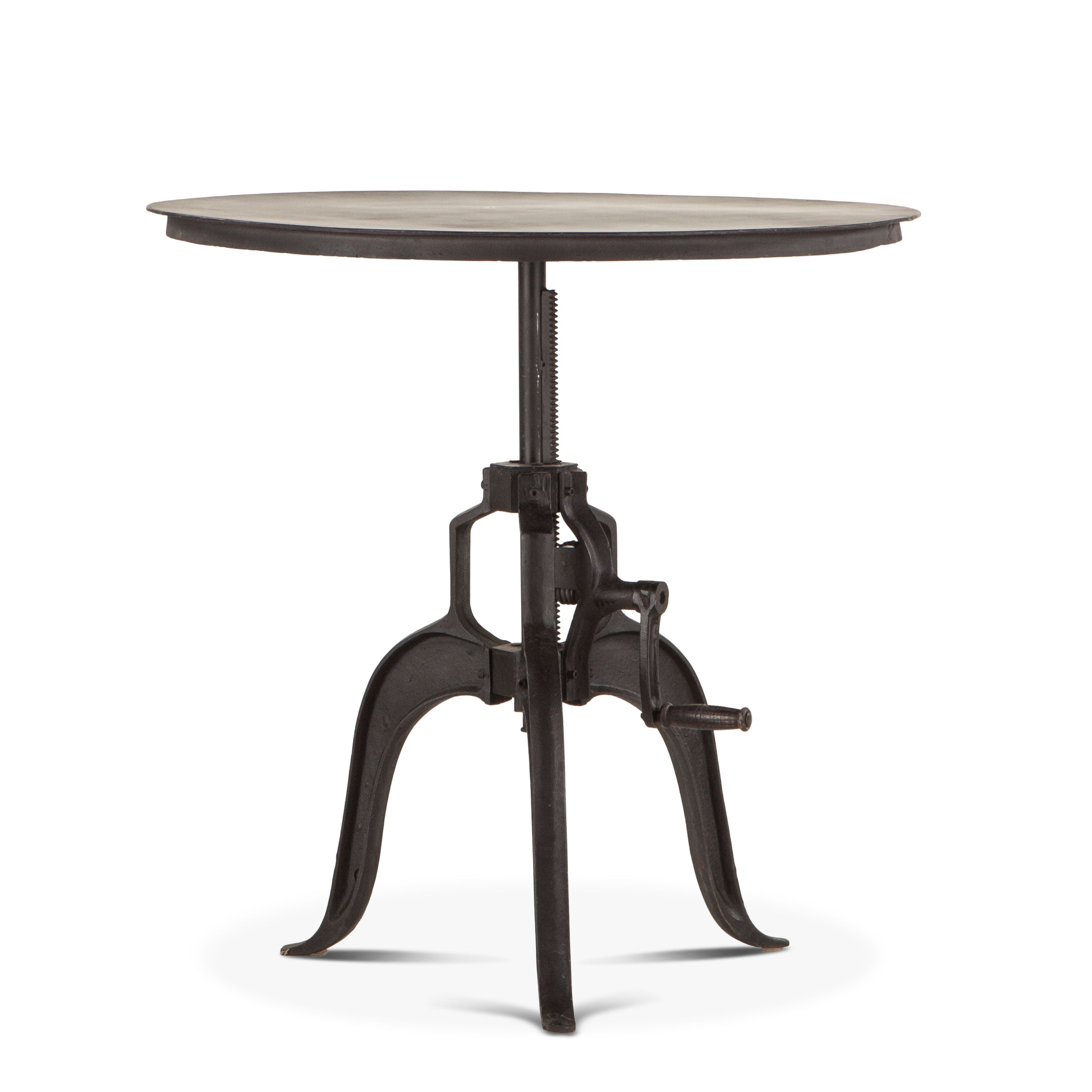 36" Matte Black Adjustable Side Table
