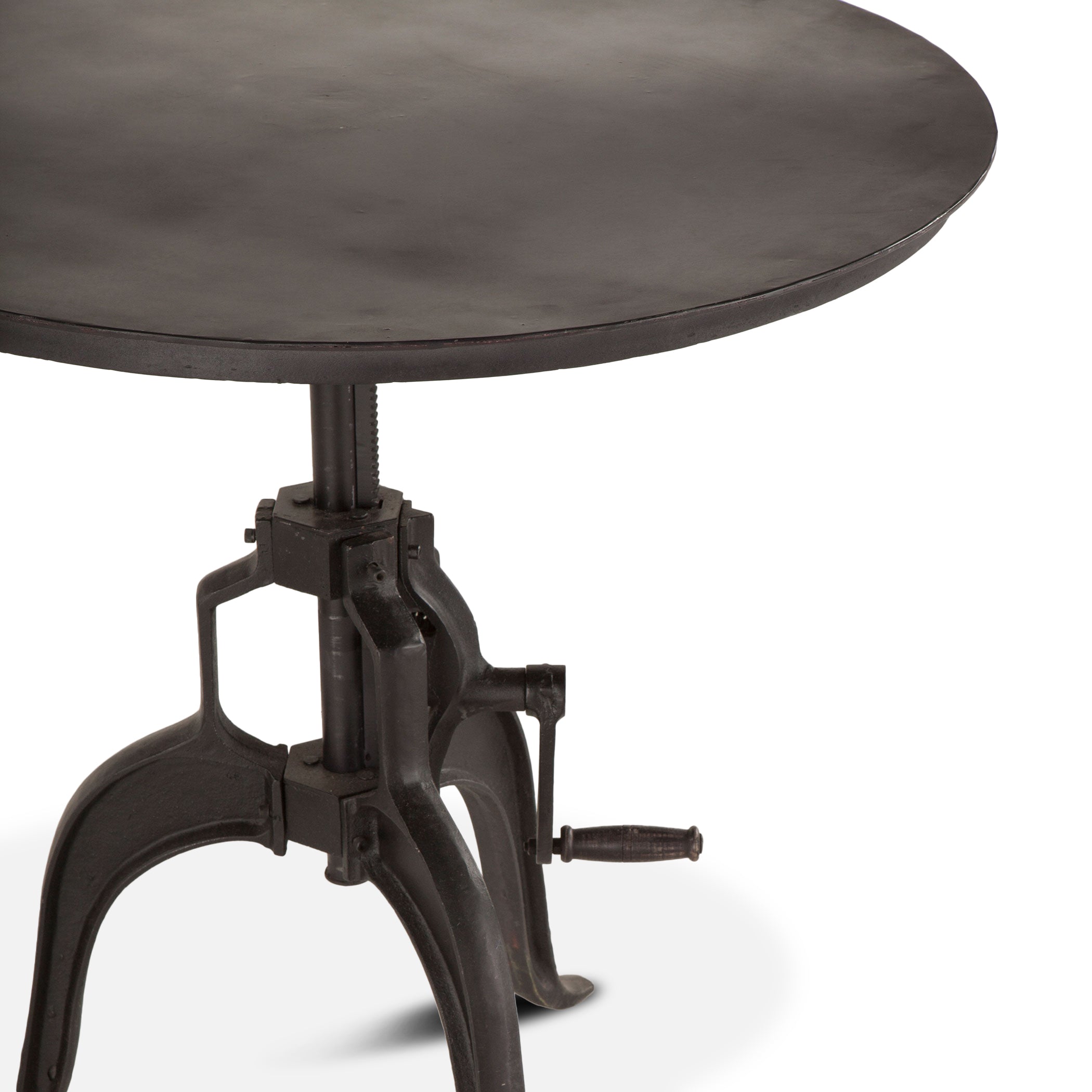36" Matte Black Adjustable Side Table