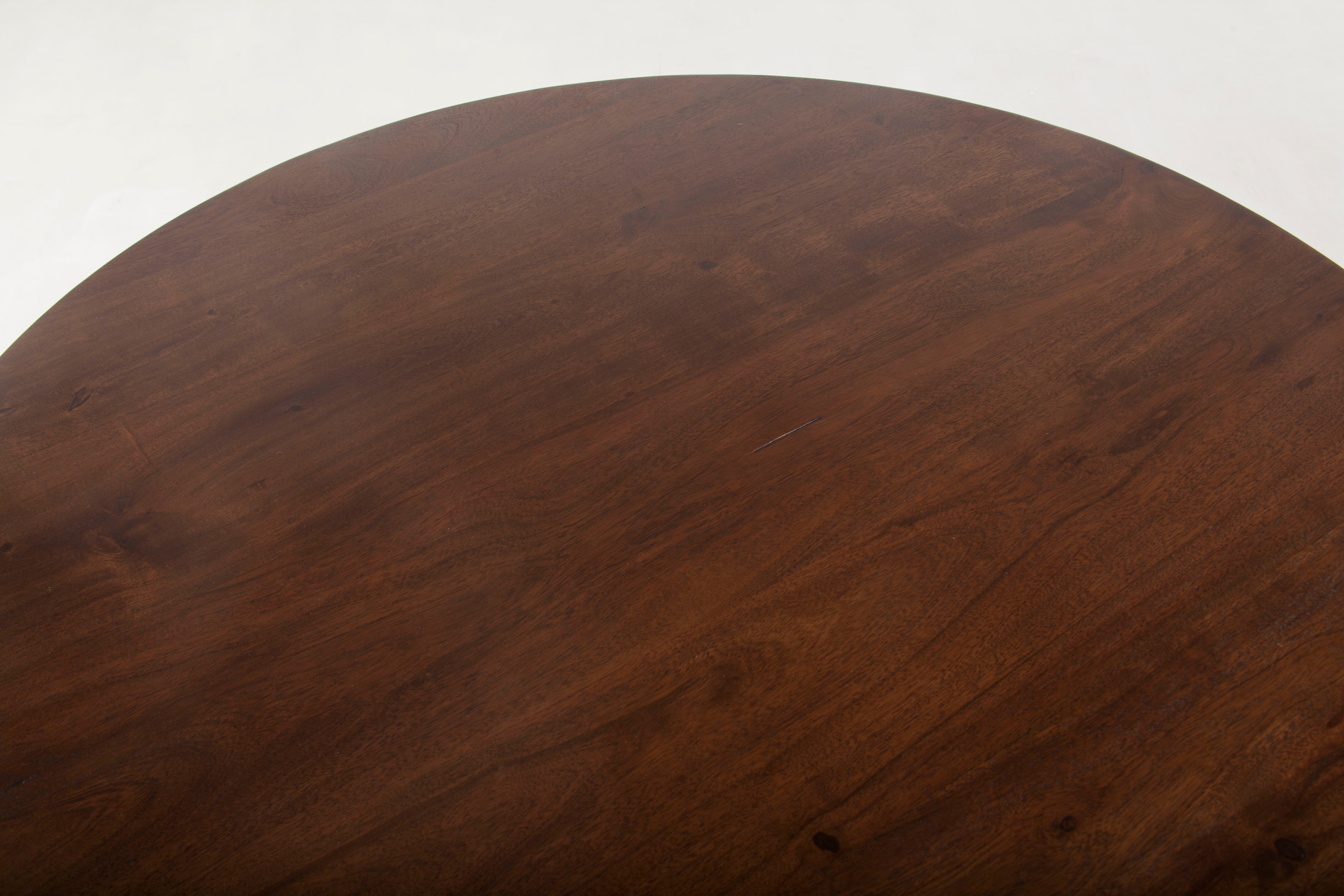 40" Walnut Acacia Wood Round Table