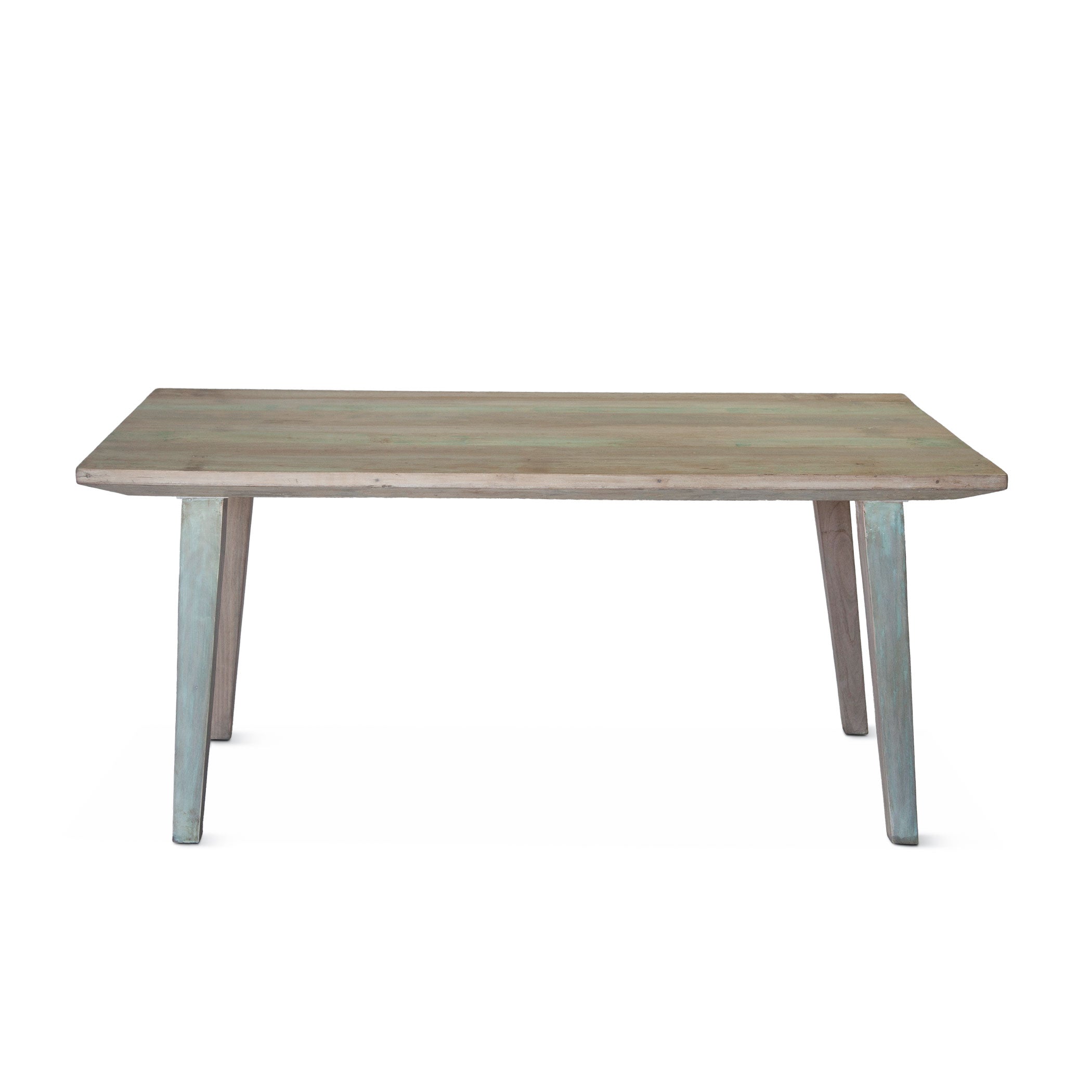 66" Vintage Teal Reclaimed Wood Dining Table