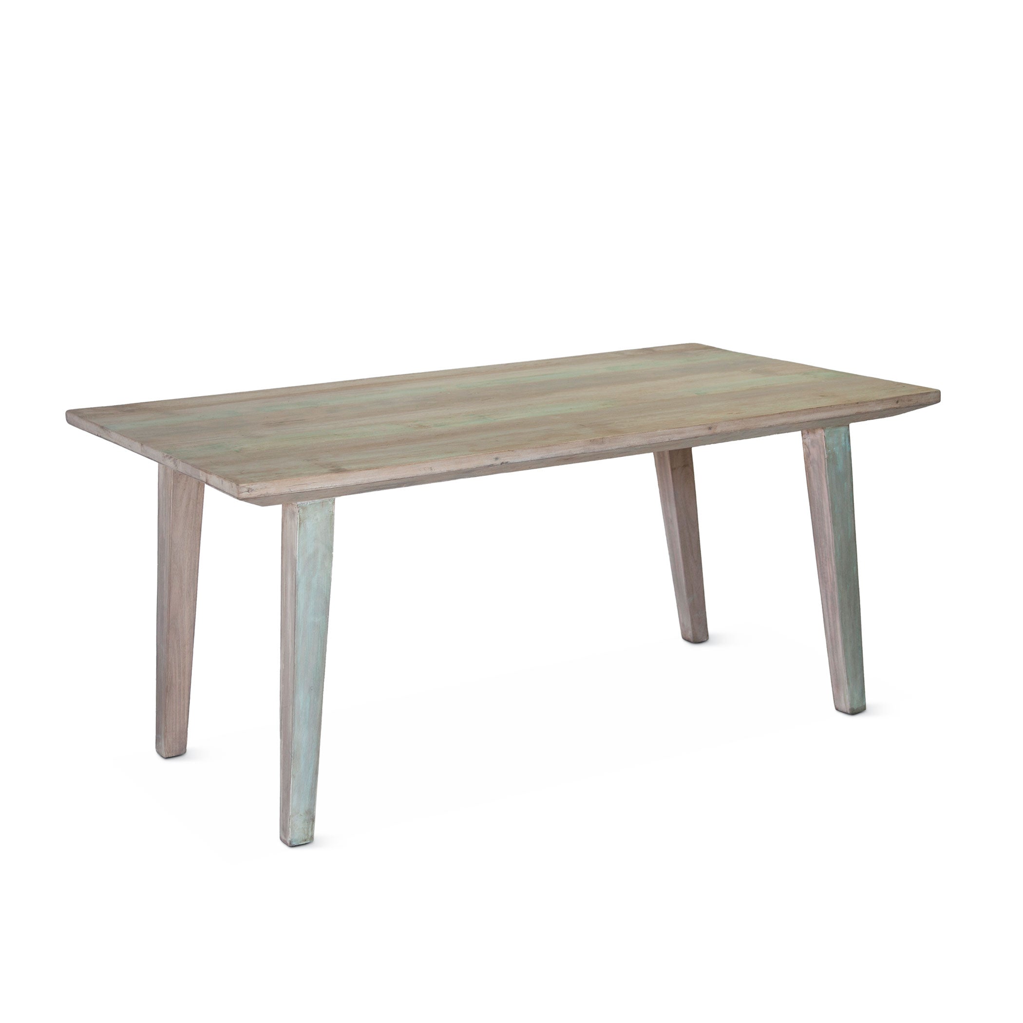 66" Vintage Teal Reclaimed Wood Dining Table