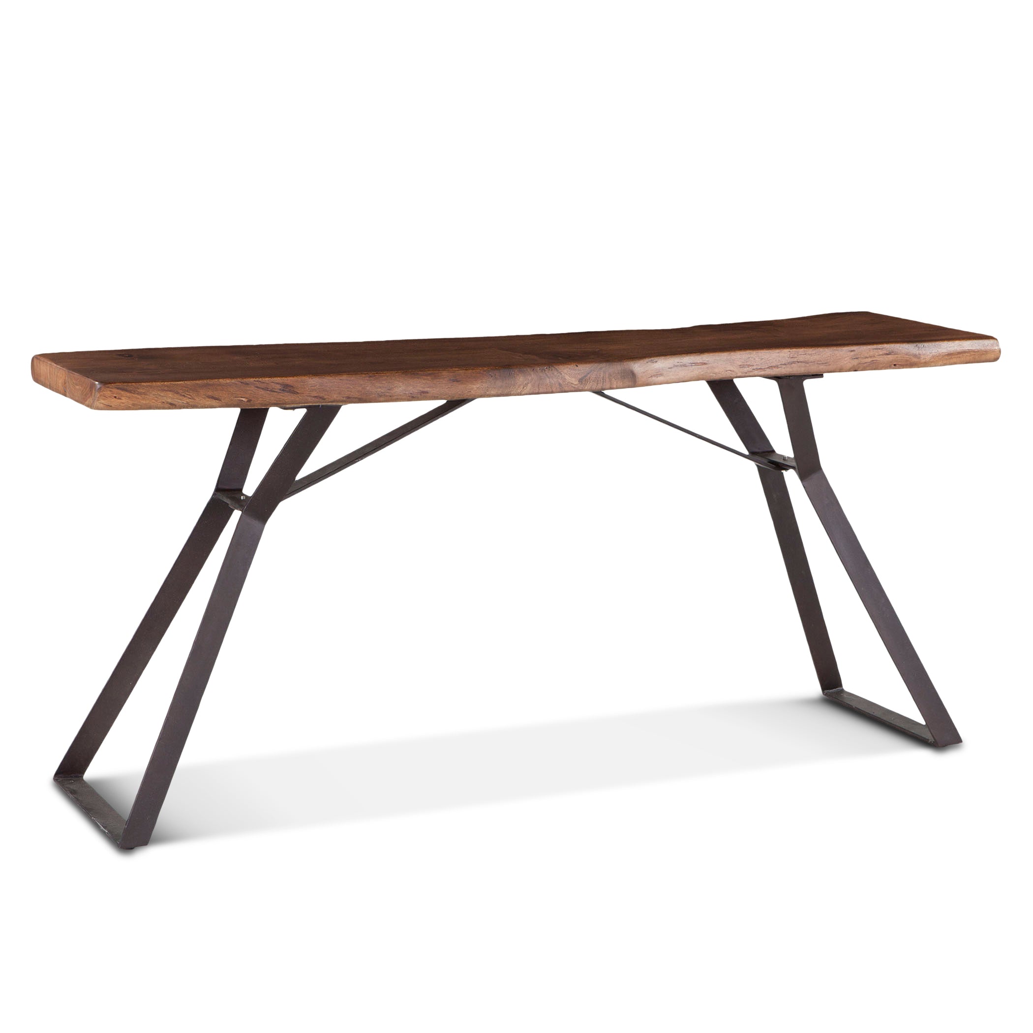 70" Walnut Acacia Wood Console Table