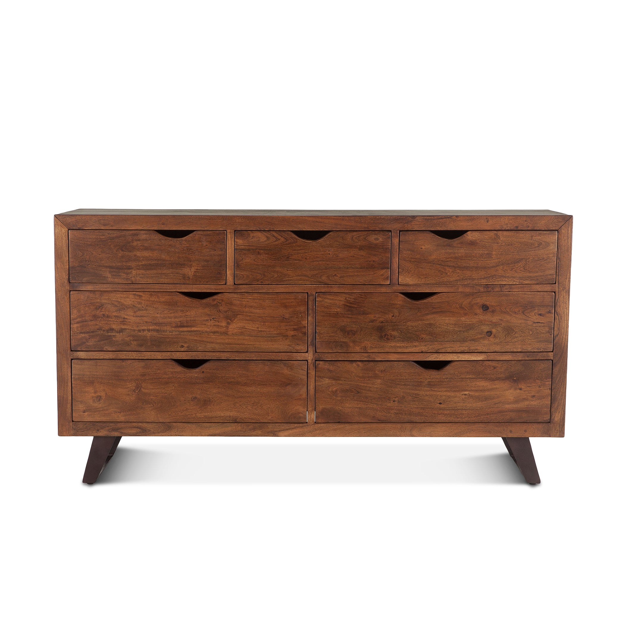 71" Walnut Wood Dresser