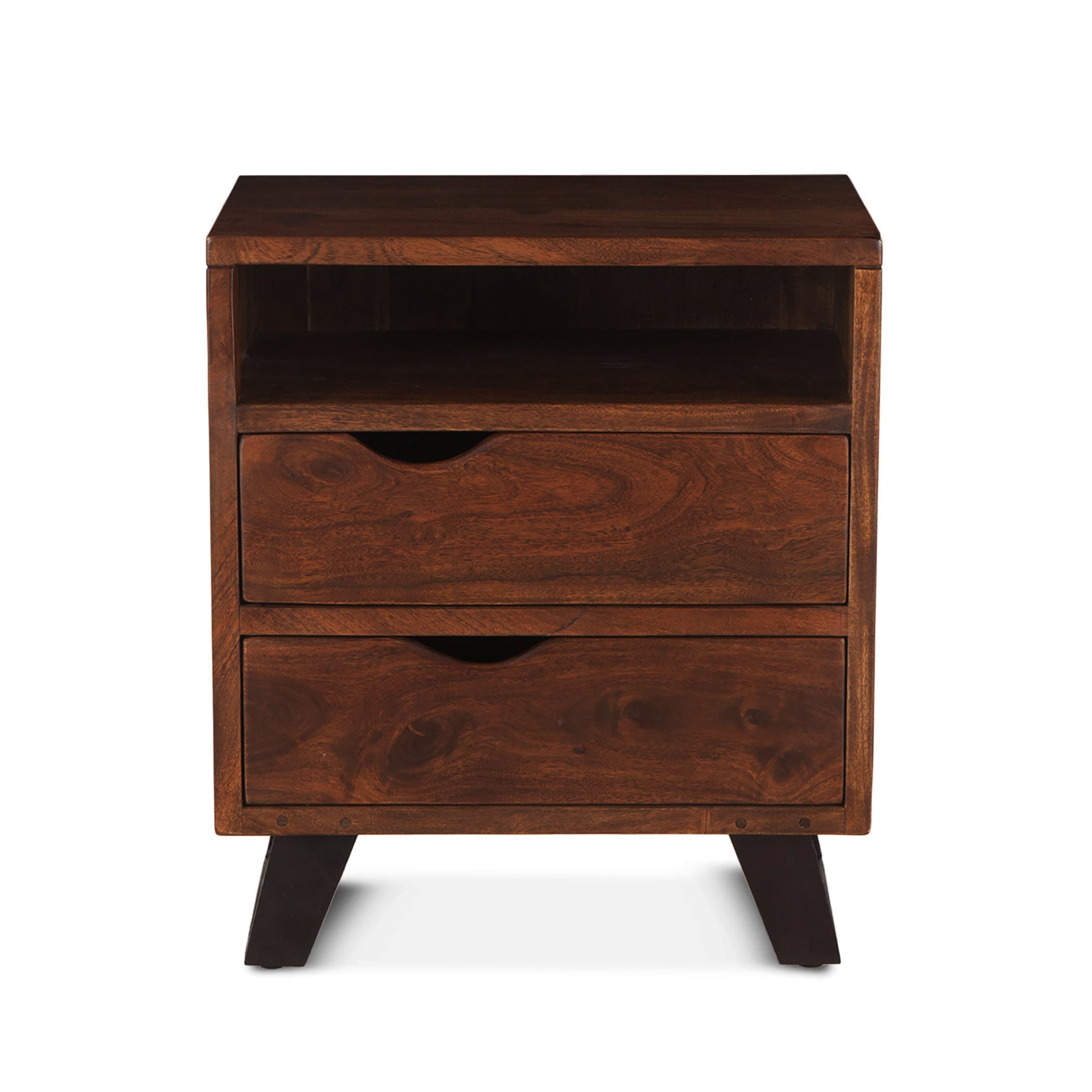 23" Walnut Wood Nightstand