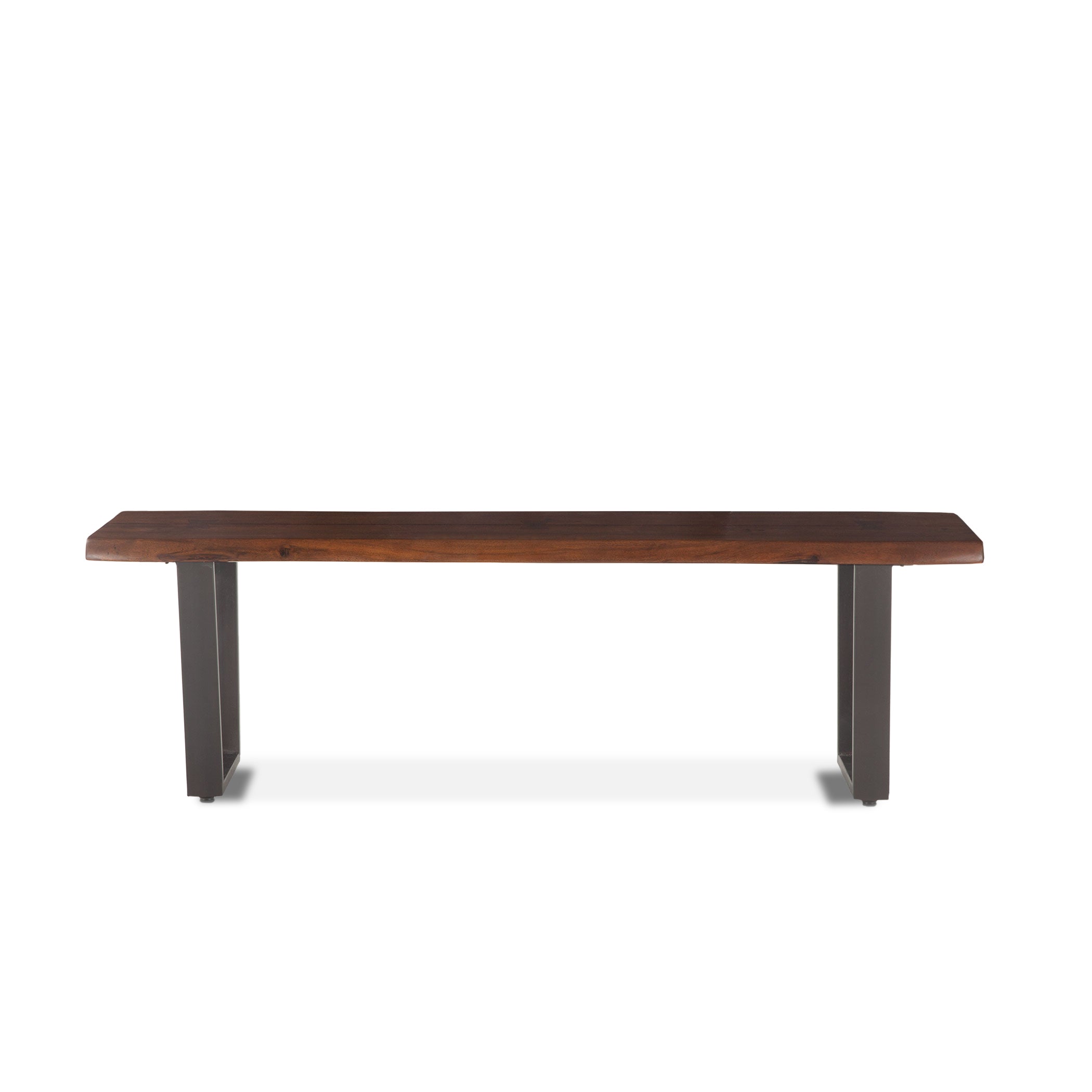 56" Walnut Acacia Wood Bench