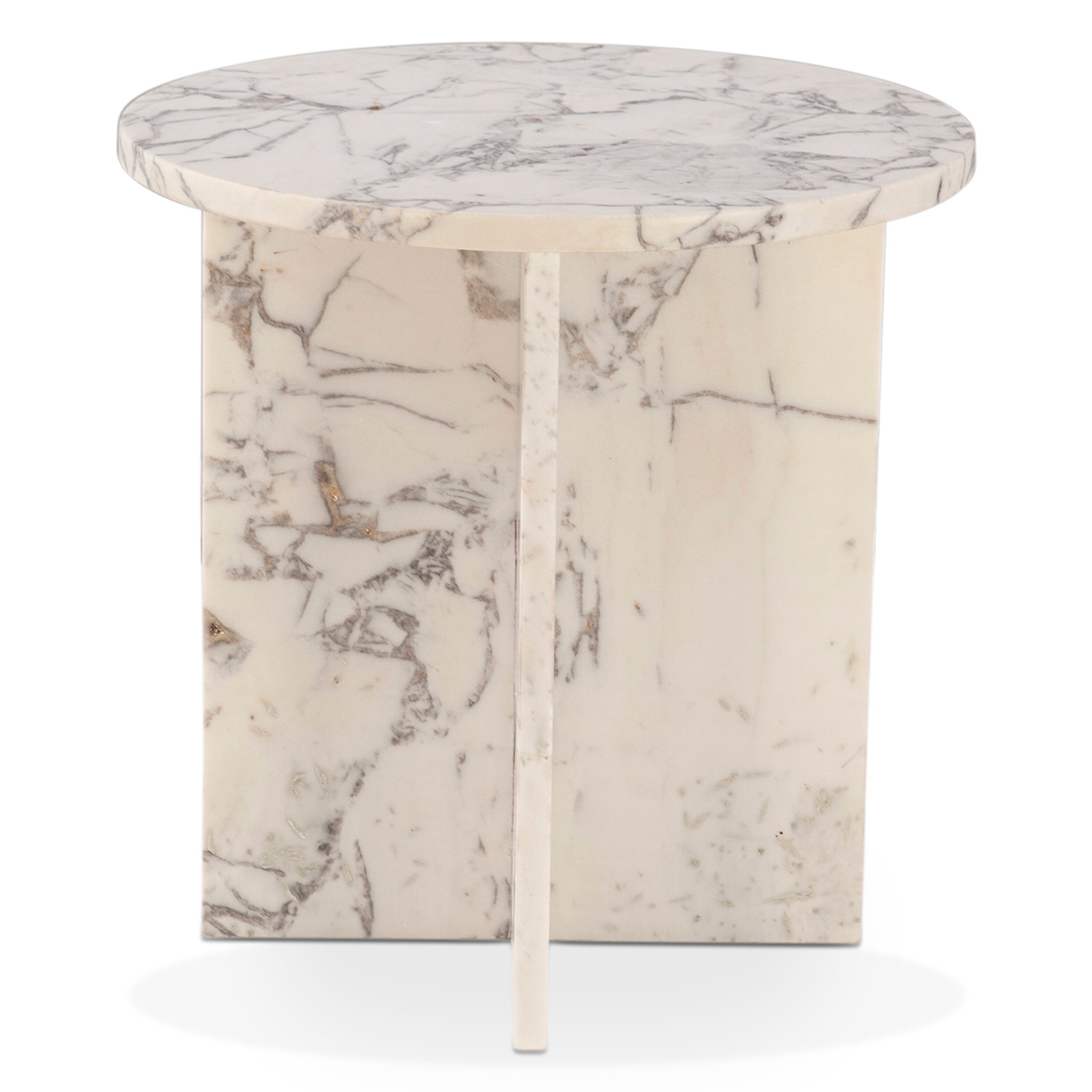 20" Alabaster Marble Side Table