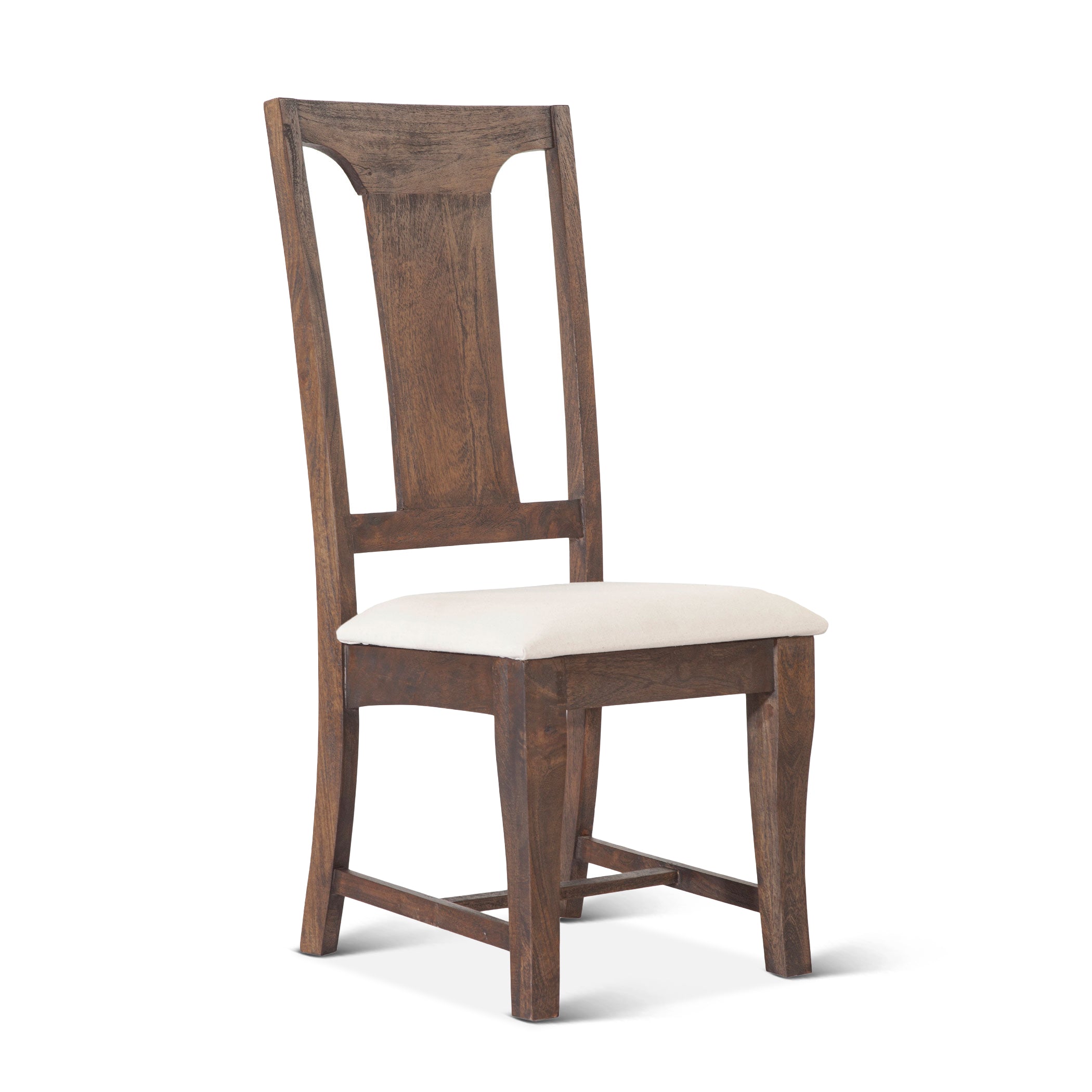 19" Weathered Mango Upholstered Dining Chair