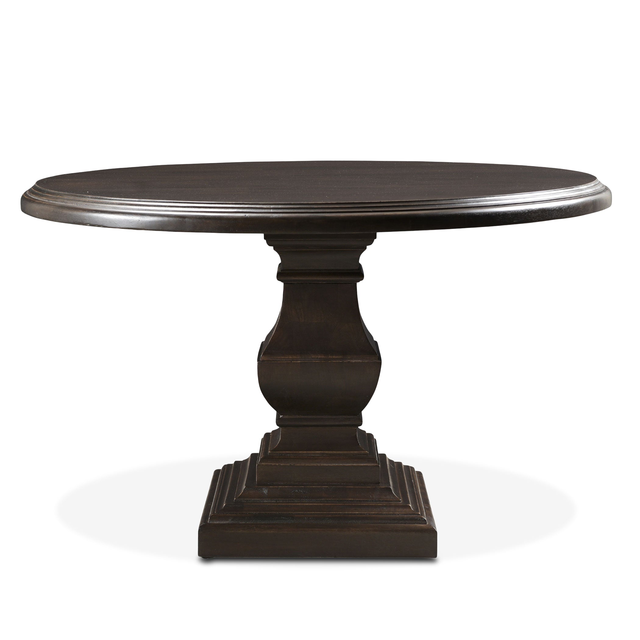 48" Vintage Brown Round Dining Table