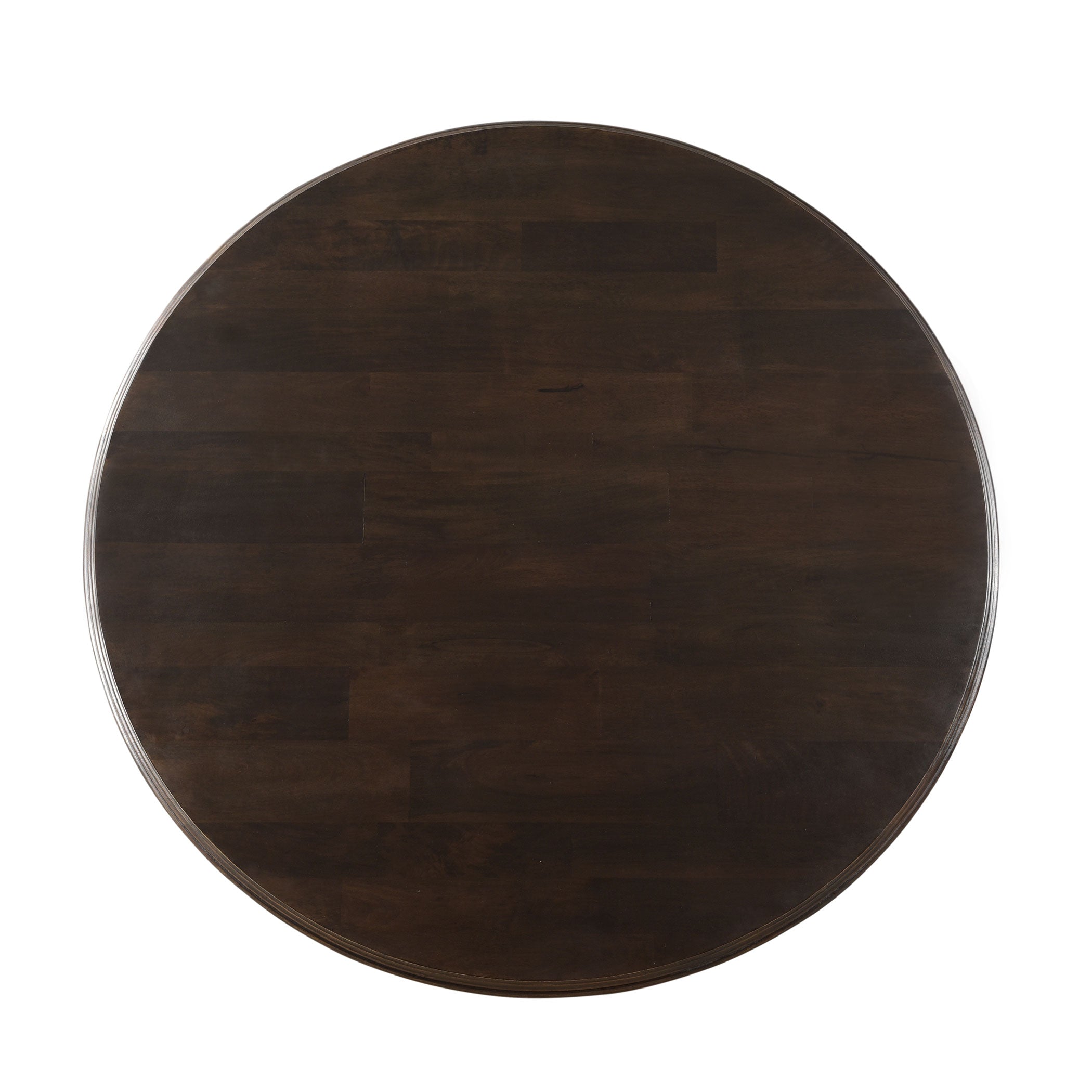72" Vintage Brown Round Dining Table