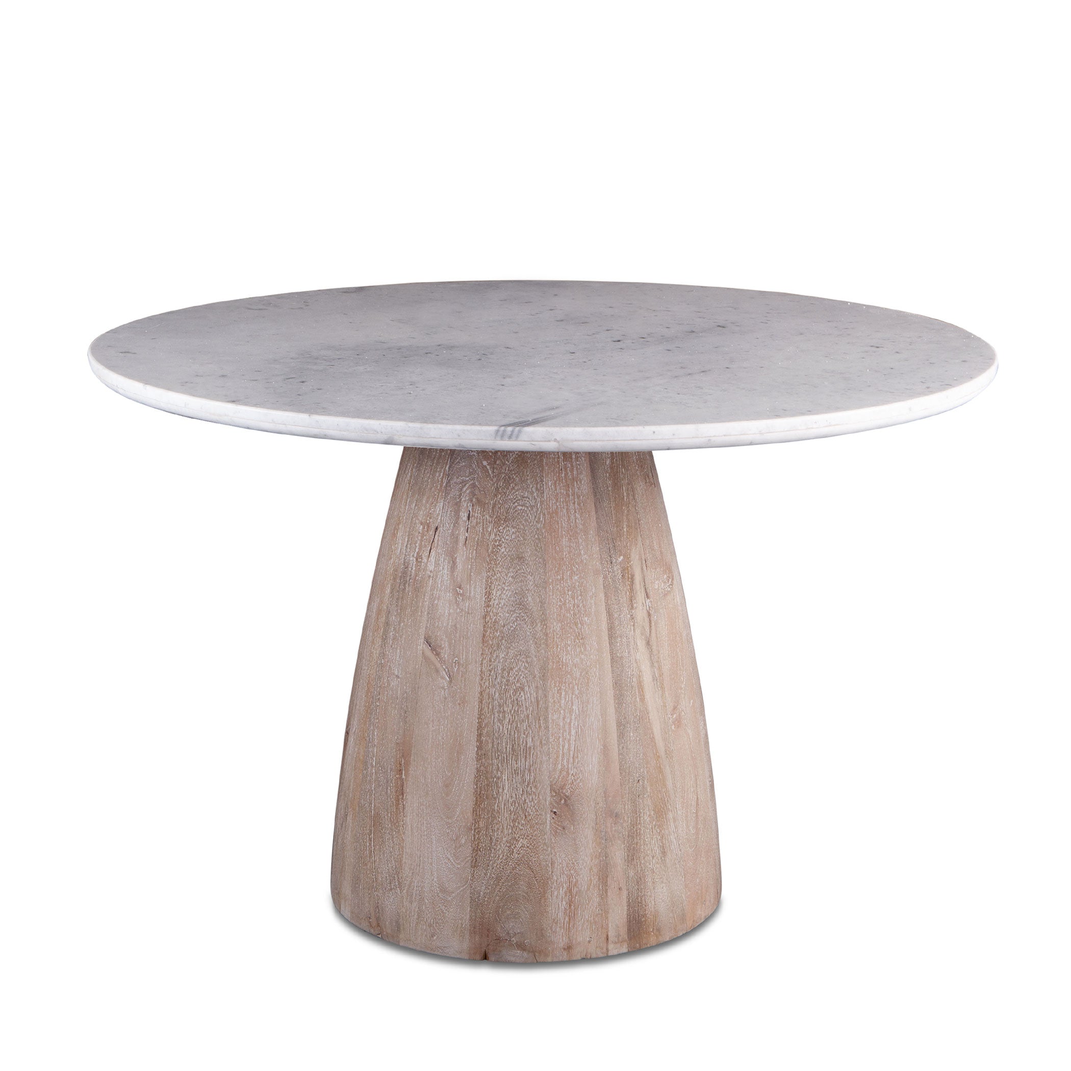 48" White Marble Dining Table