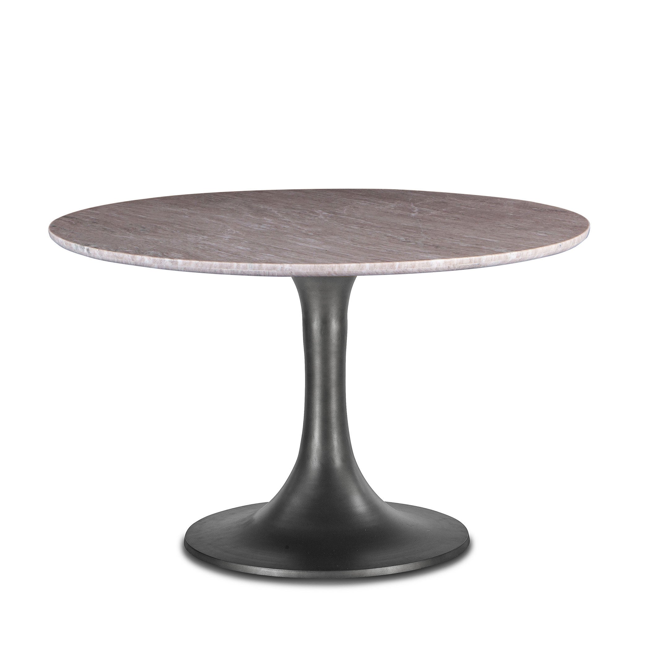 48" Brown Lajaria Marble Round Dining Table