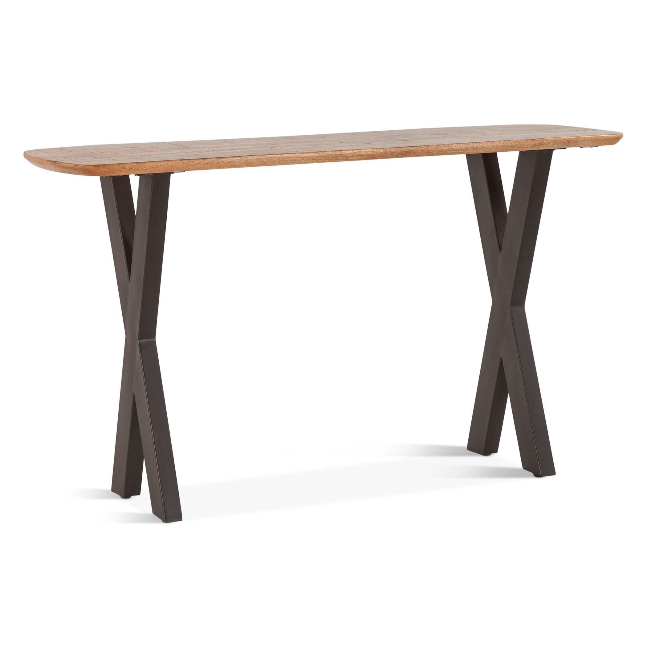 52" Natural Mango Wood Console Table