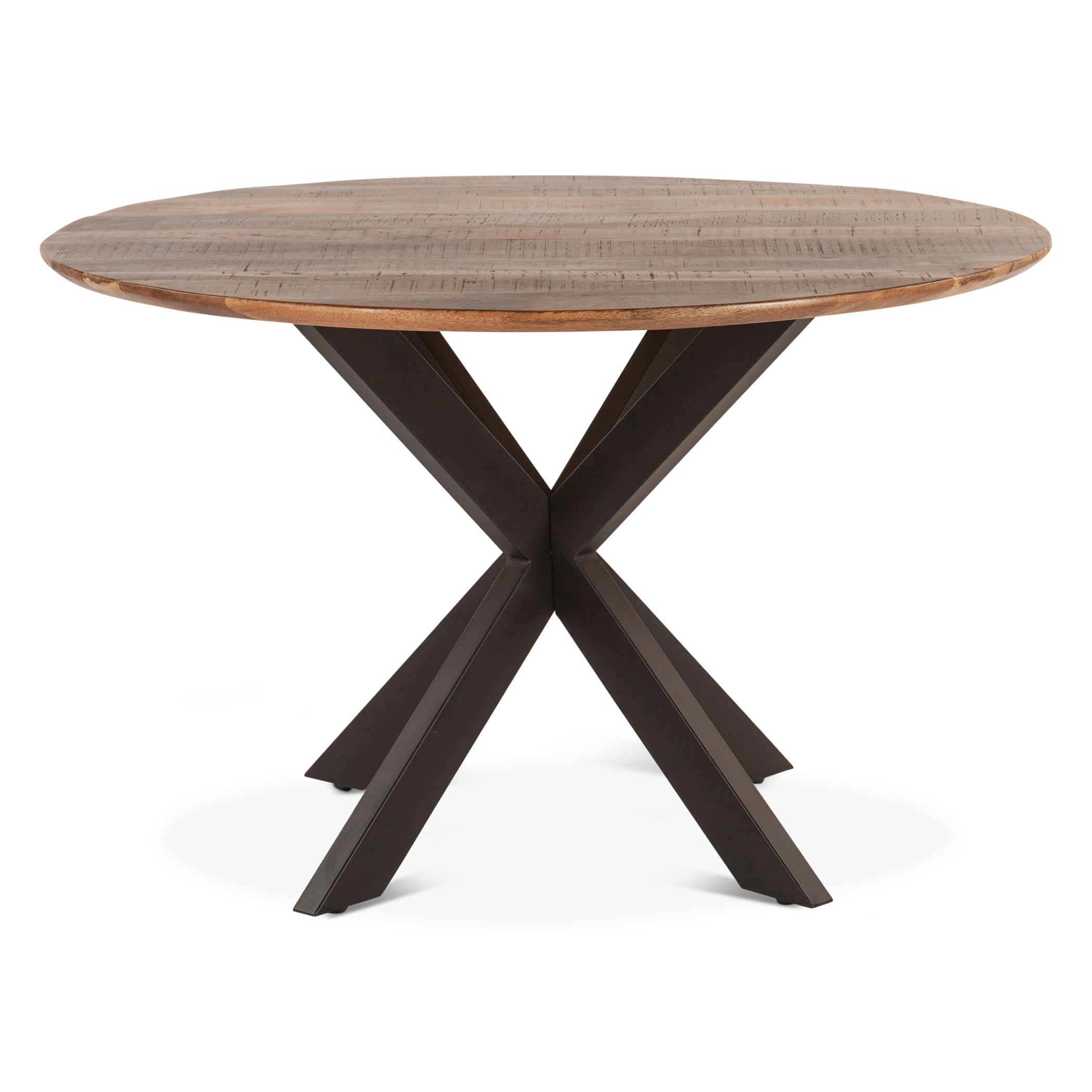 48" Natural Mango Wood Round Dining Table