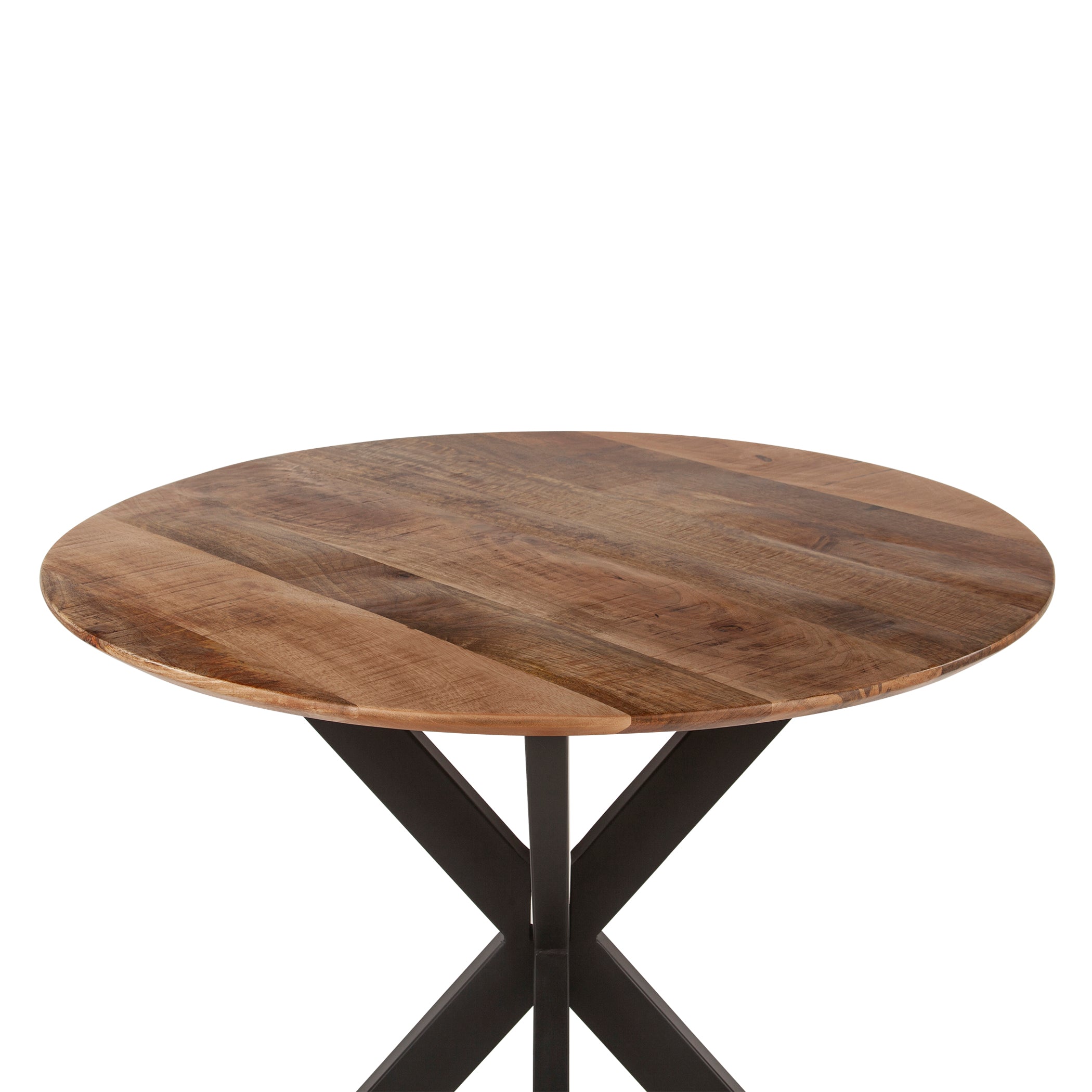 42" Natural Mango Wood Round Gathering Table