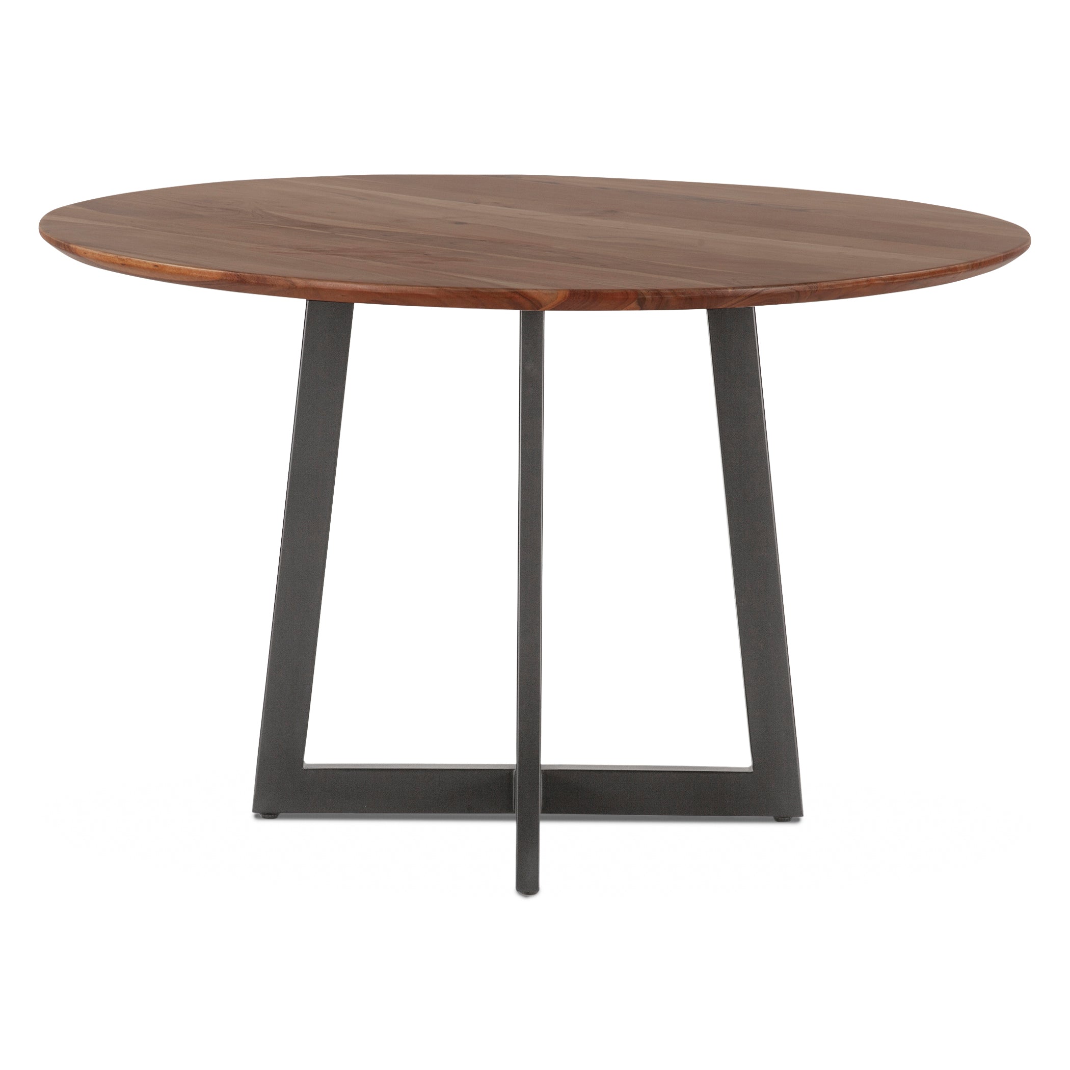 48" Smoked Acacia Round Dining Table
