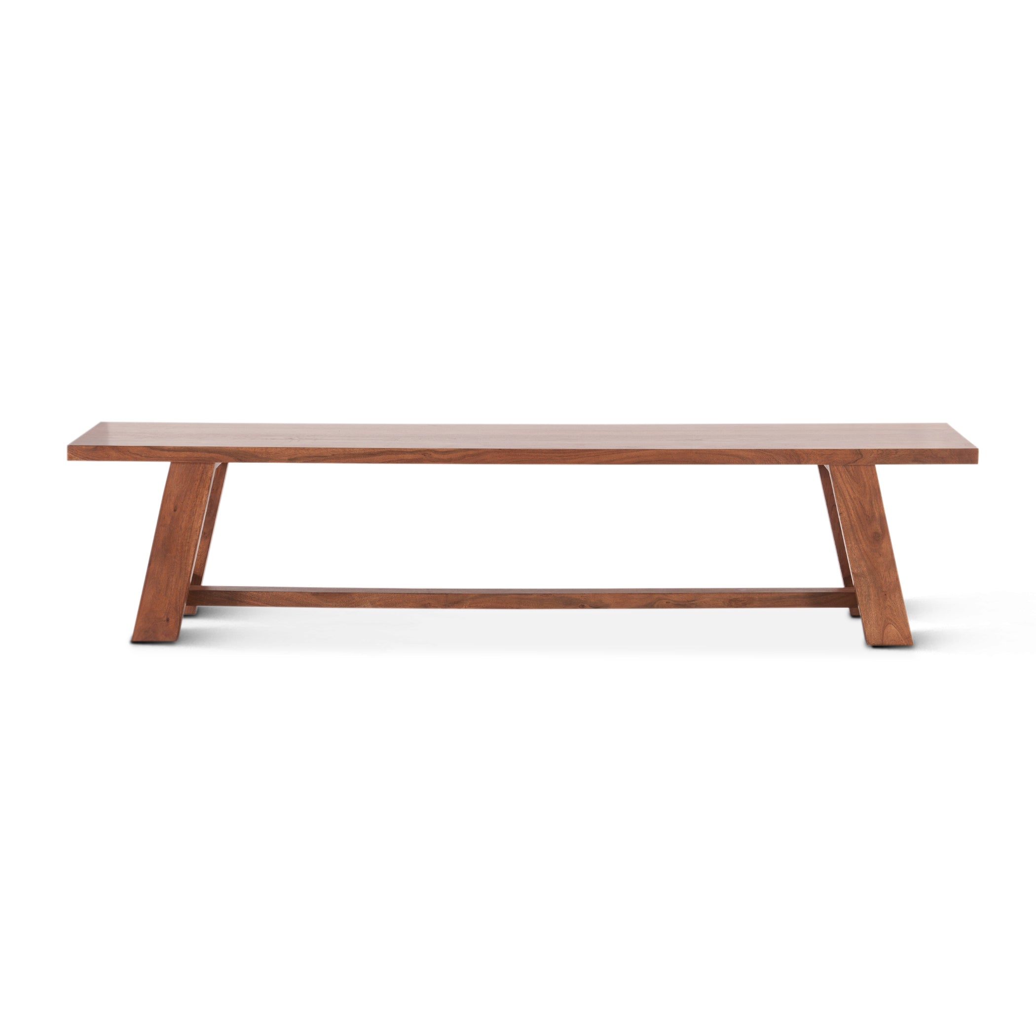 80" Cinnamon Brown Acacia Bench