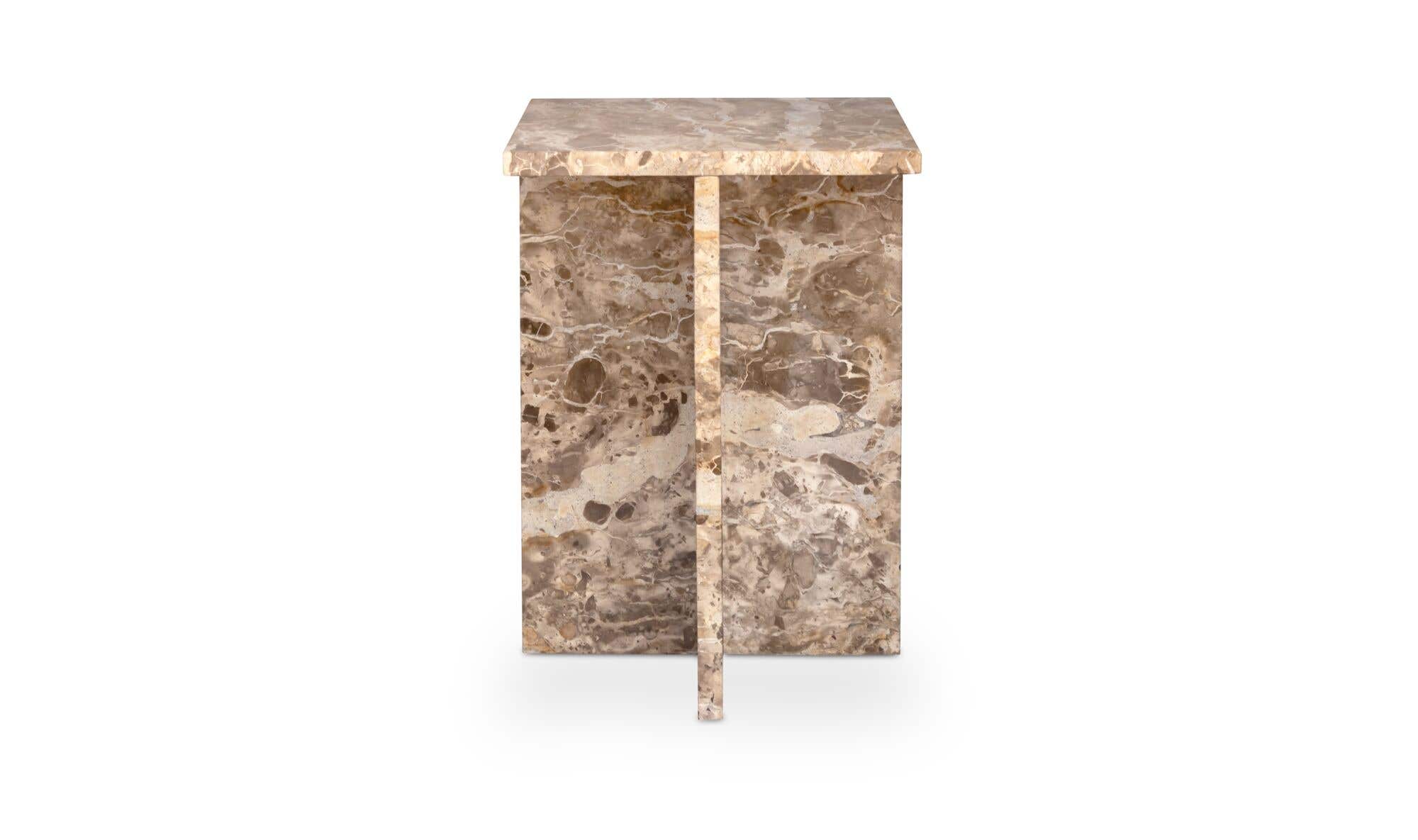 14" Panther Marble Side Table