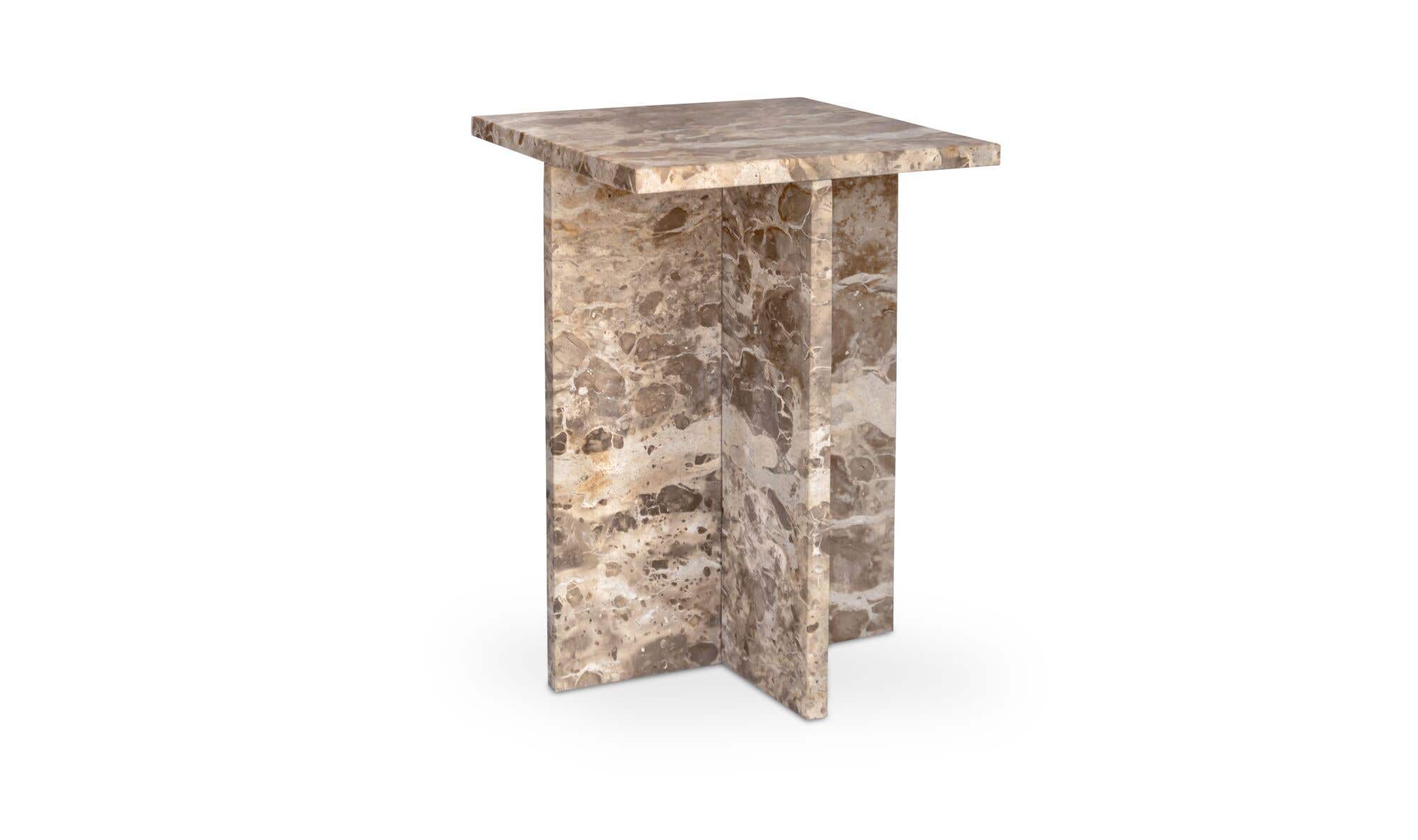 14" Panther Marble Side Table