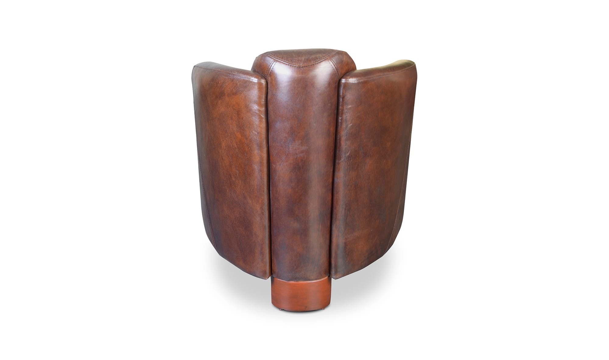 29.5" Dark Brown Leather Club Chair