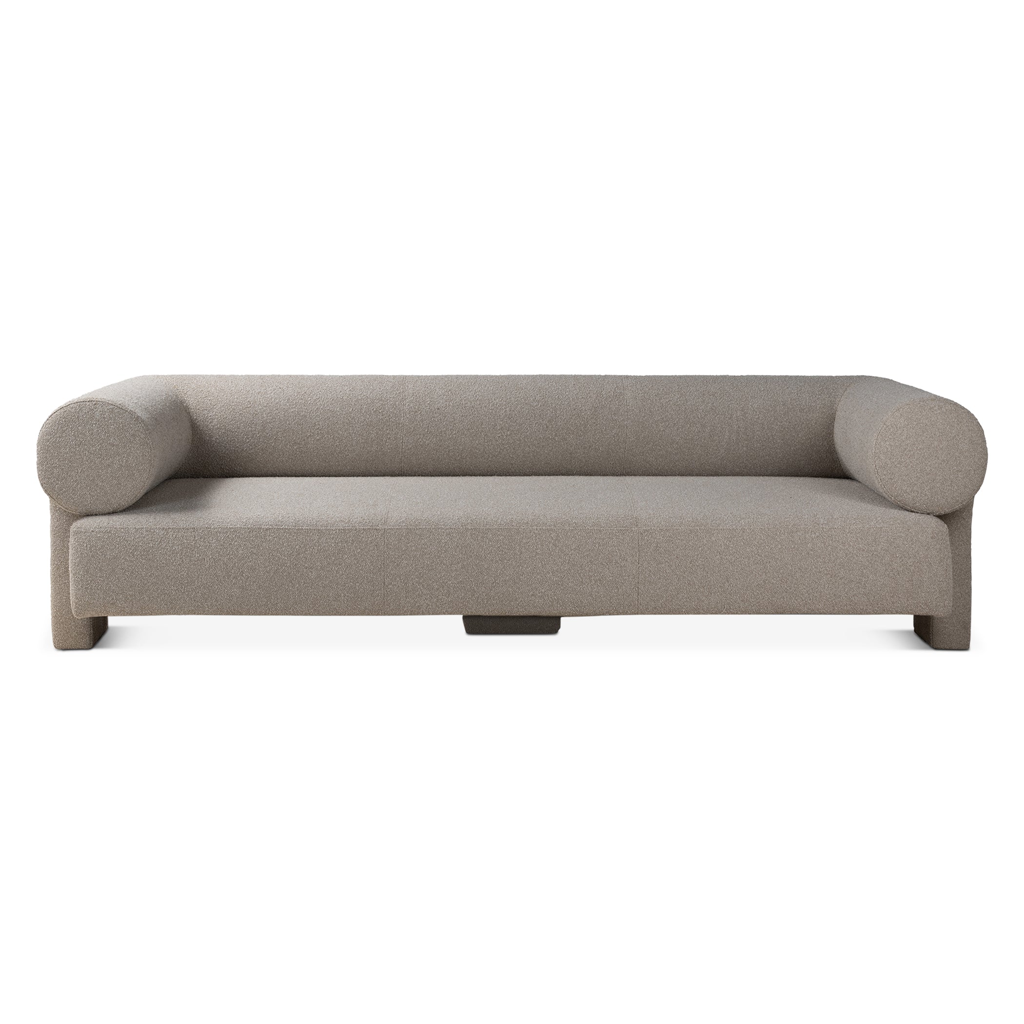 94" Pewter Boucle Upholstered Sofa