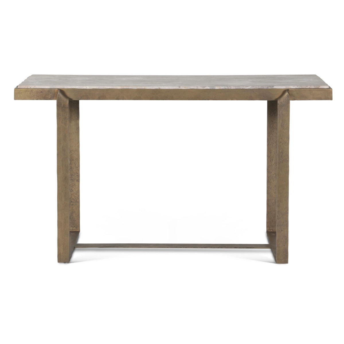 52" Capri Beige Marble Console Table