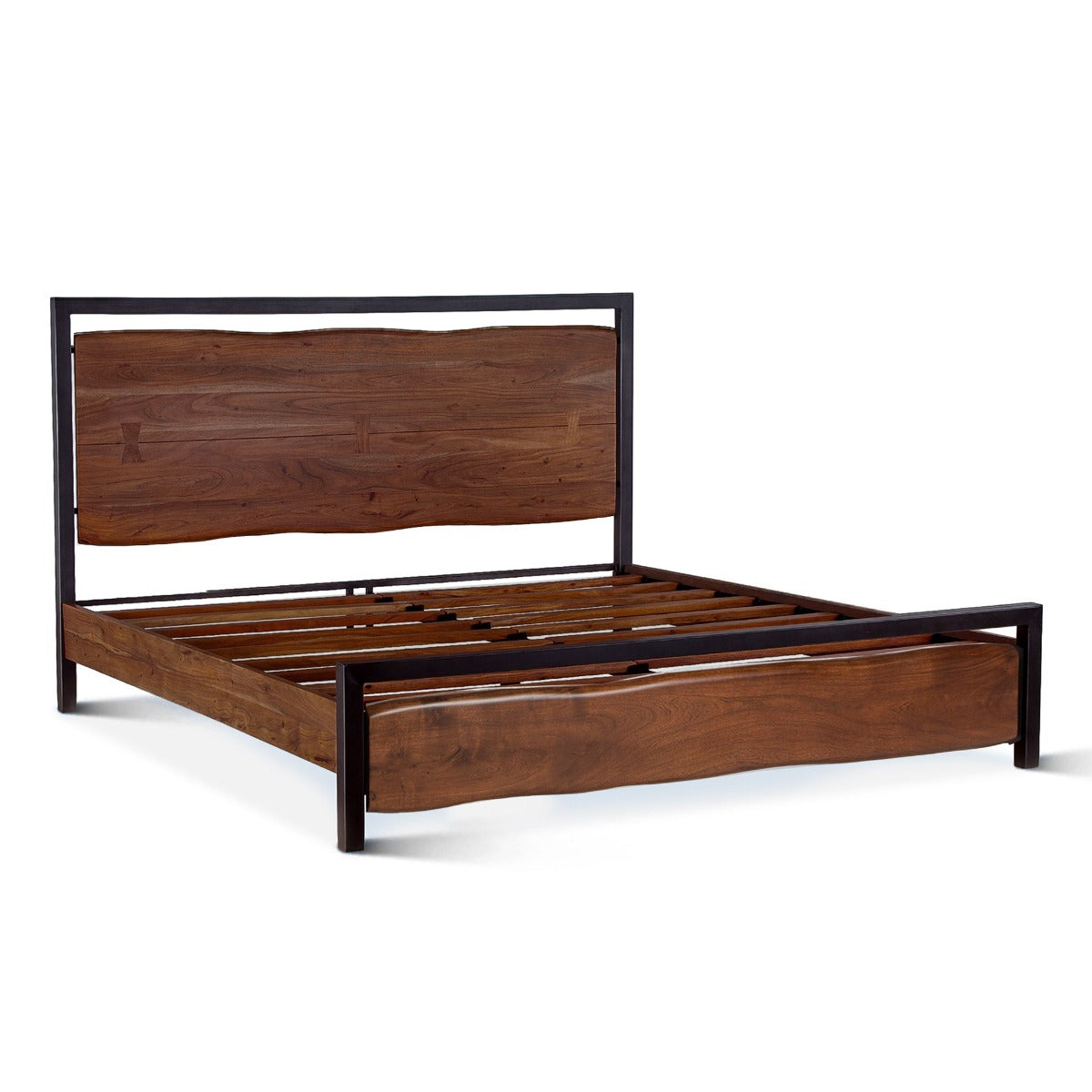 80" Walnut King Size Bed